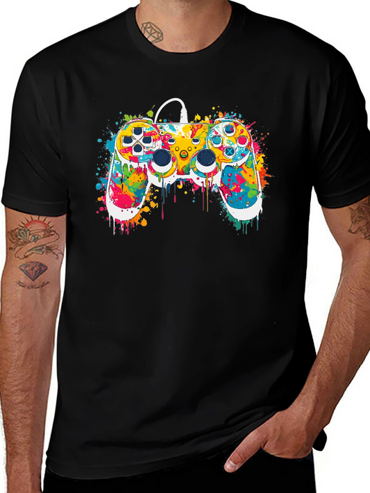 Colorful Gamer T-Shirt - Video Game Controller Design