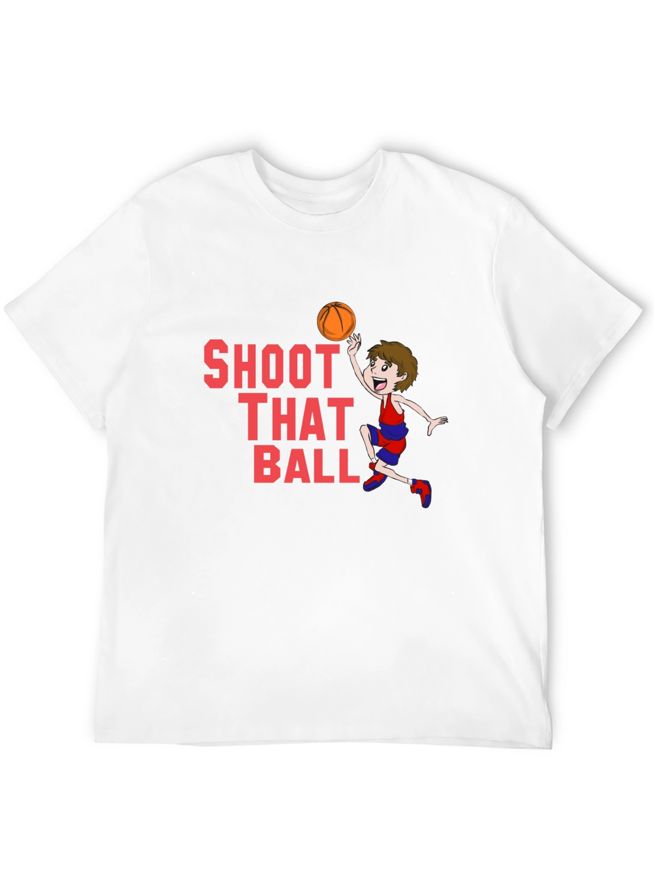 Shoot That Ball Graphic T-Shirt - Black Cotton Tee