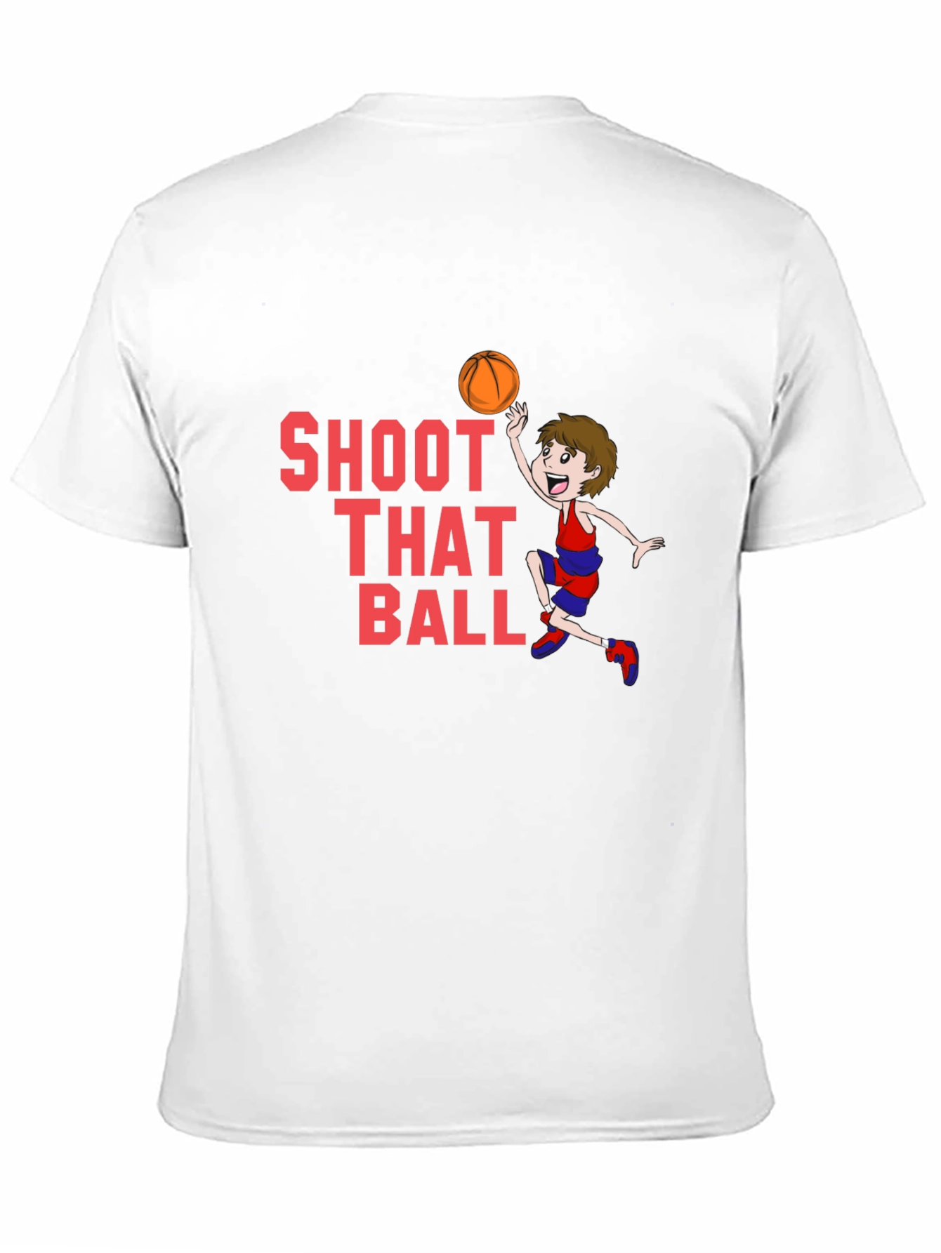Shoot That Ball Graphic T-Shirt - Black Cotton Tee