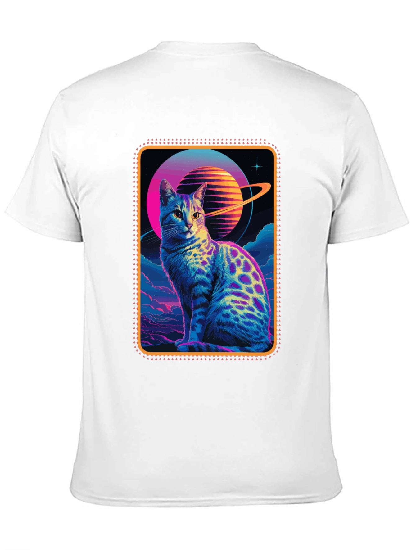 Retro Space Cat Graphic Tee