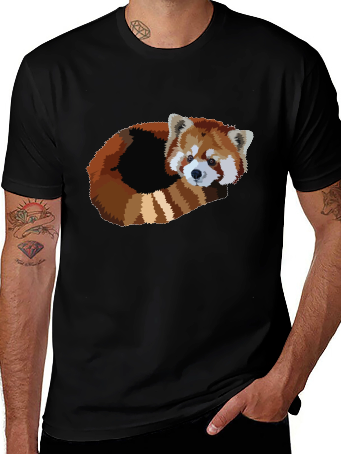 Red Panda Graphic T-Shirt - Soft Cotton Blend