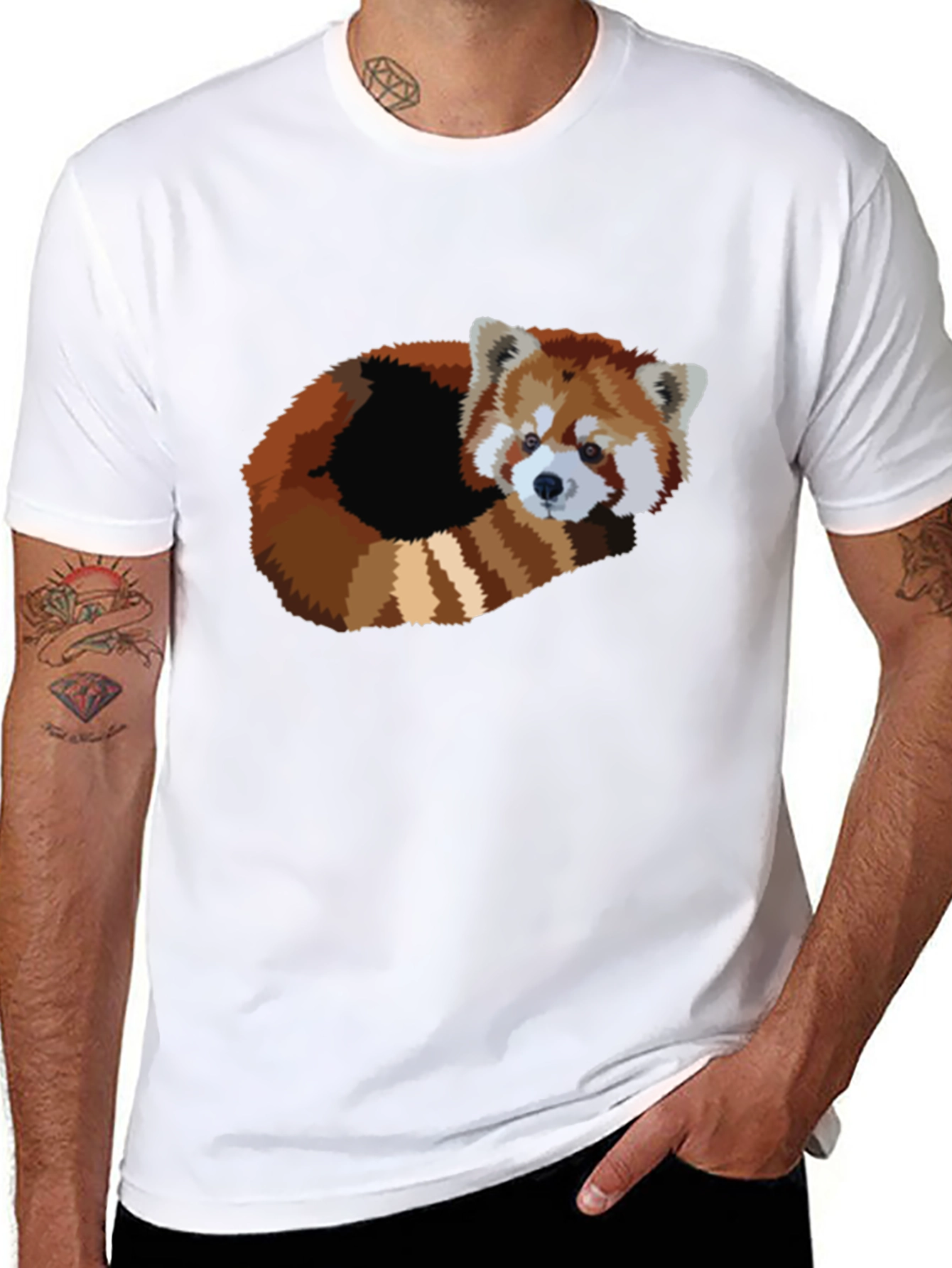Red Panda Graphic T-Shirt - Soft Cotton Blend