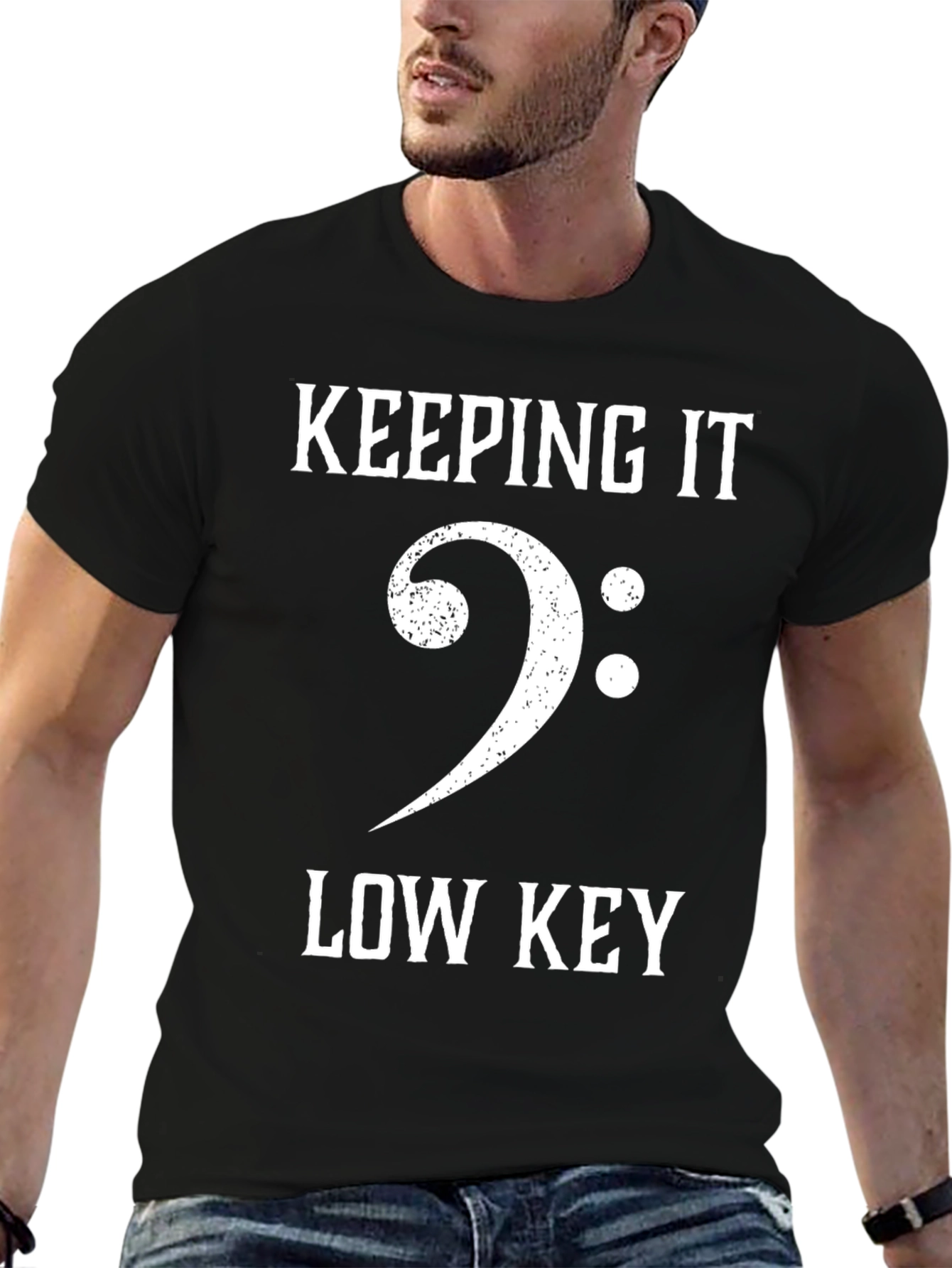 Keeping It Low Key Bass Clef T-Shirt
