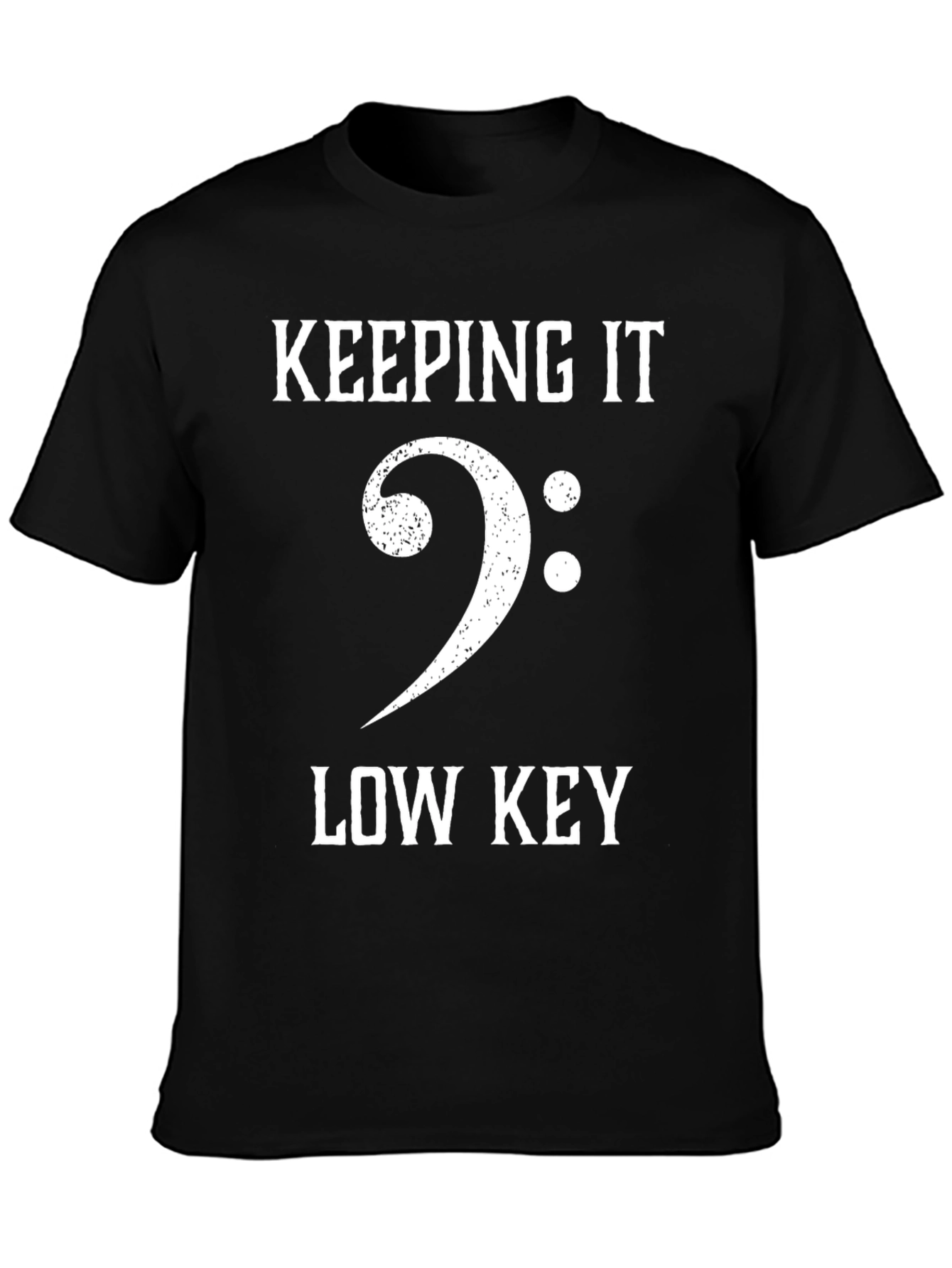 Keeping It Low Key Bass Clef T-Shirt