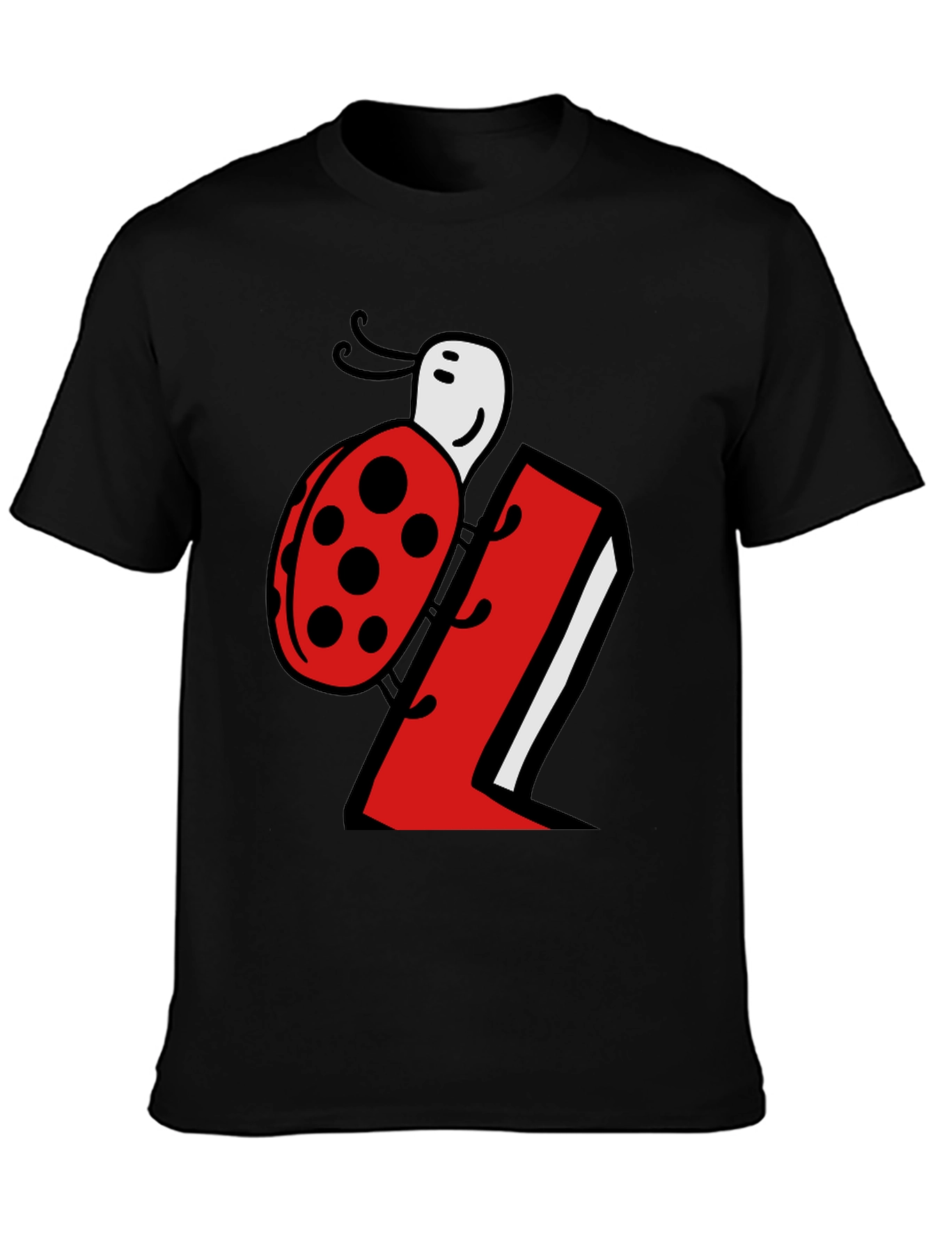 Ladybug Number 1 Black T-Shirt