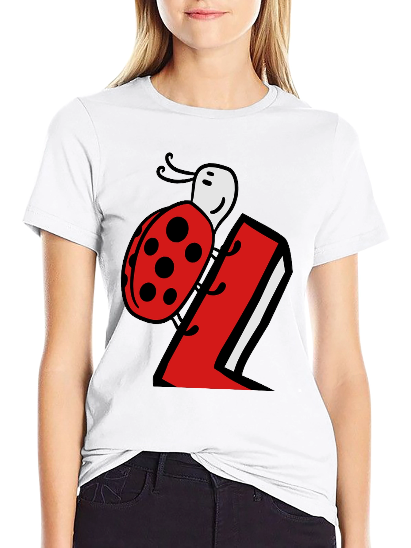 Ladybug Number 1 Black T-Shirt