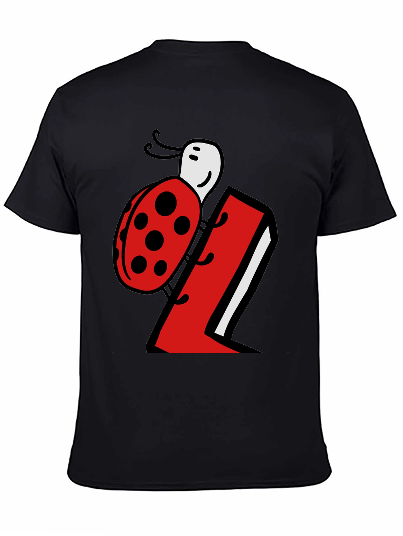 Ladybug Number 1 Black T-Shirt