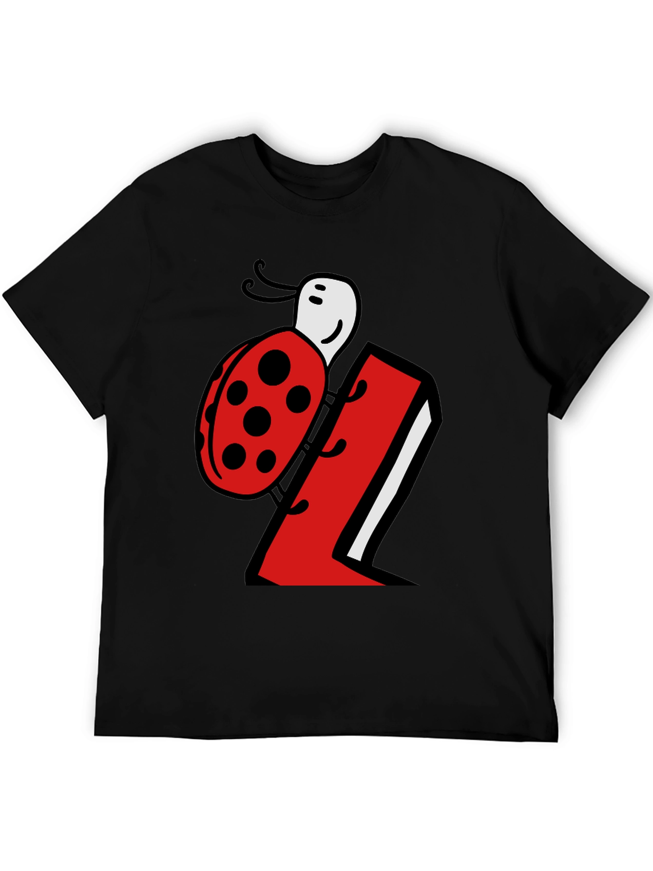 Ladybug Number 1 Black T-Shirt