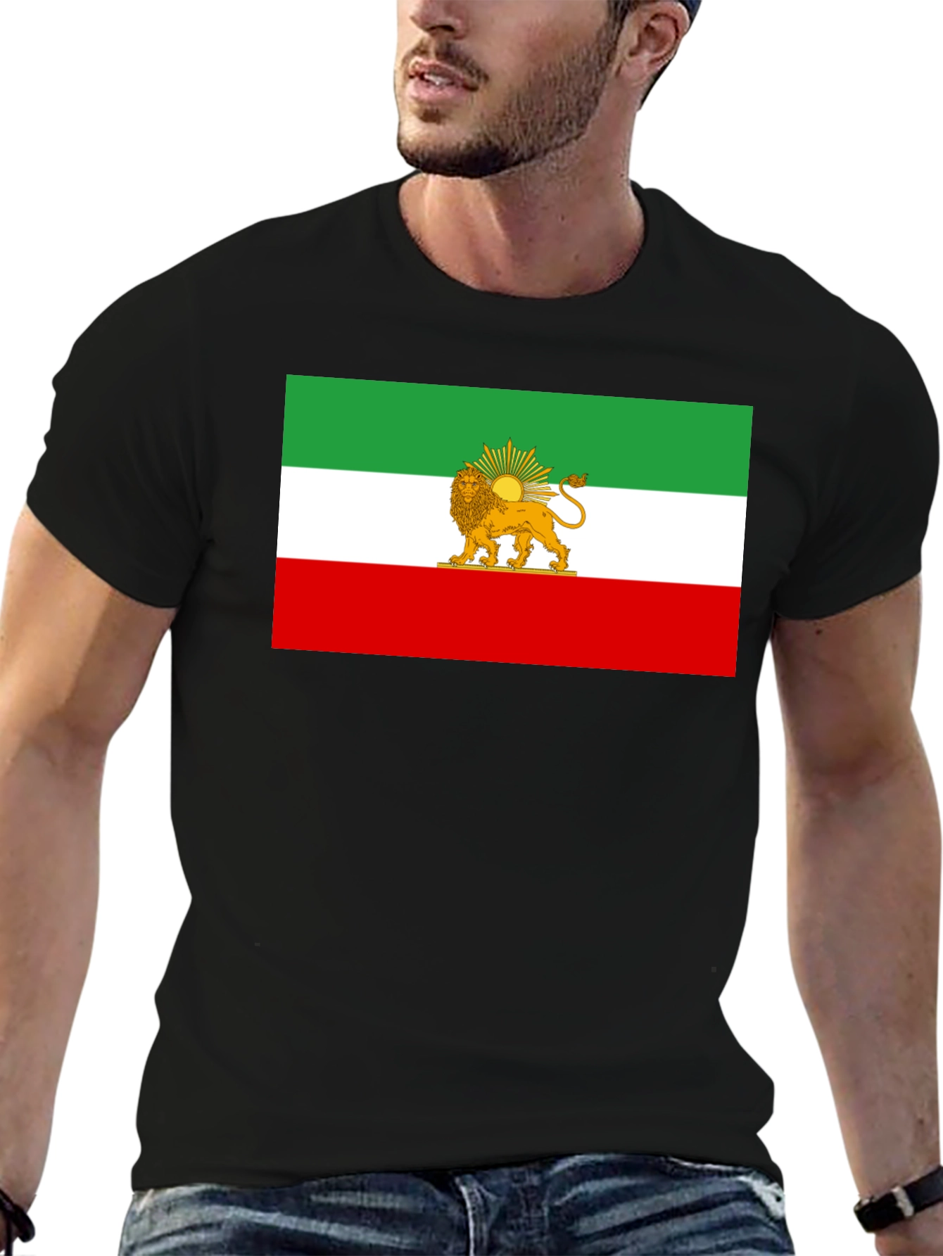 Iran Flag Lion & Sun Graphic Tee