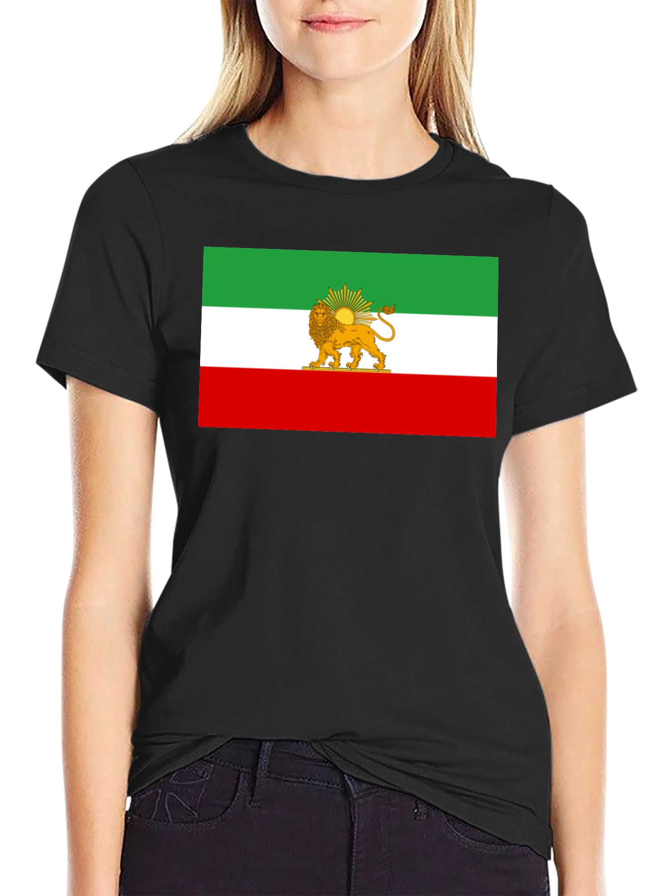 Iran Flag Lion & Sun Graphic Tee