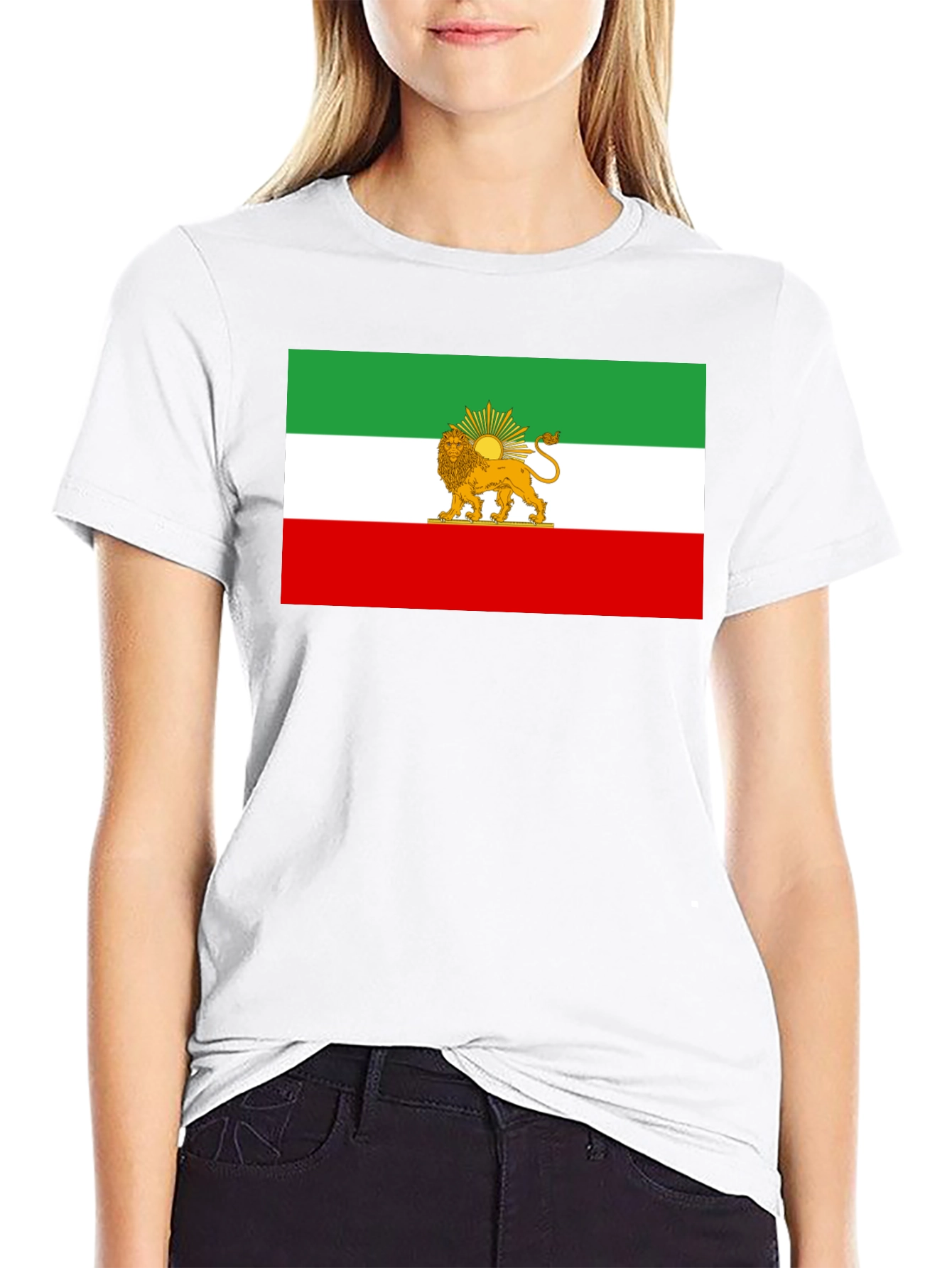 Iran Flag Lion & Sun Graphic Tee