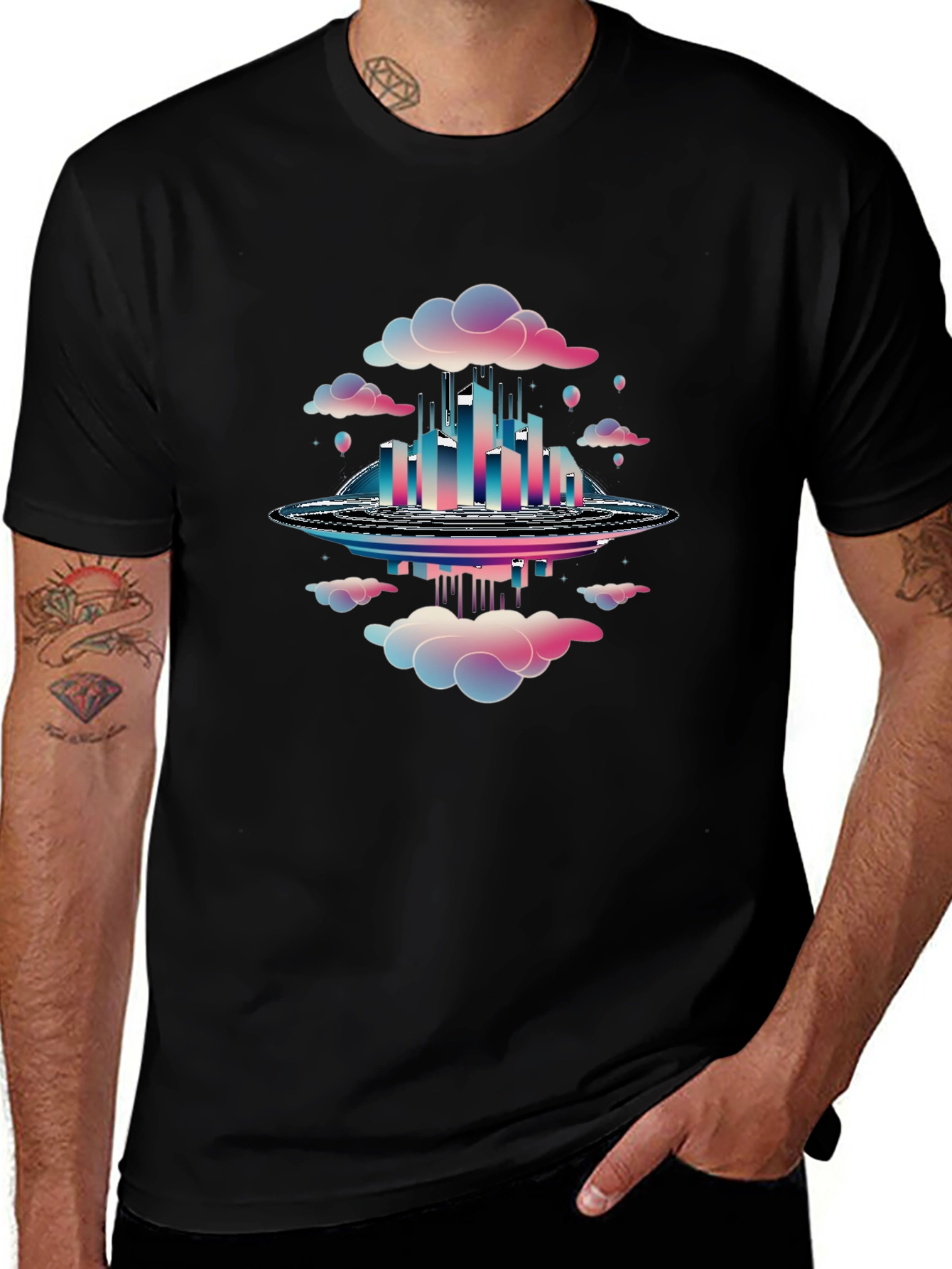 Cloud City Graphic Tee - Black