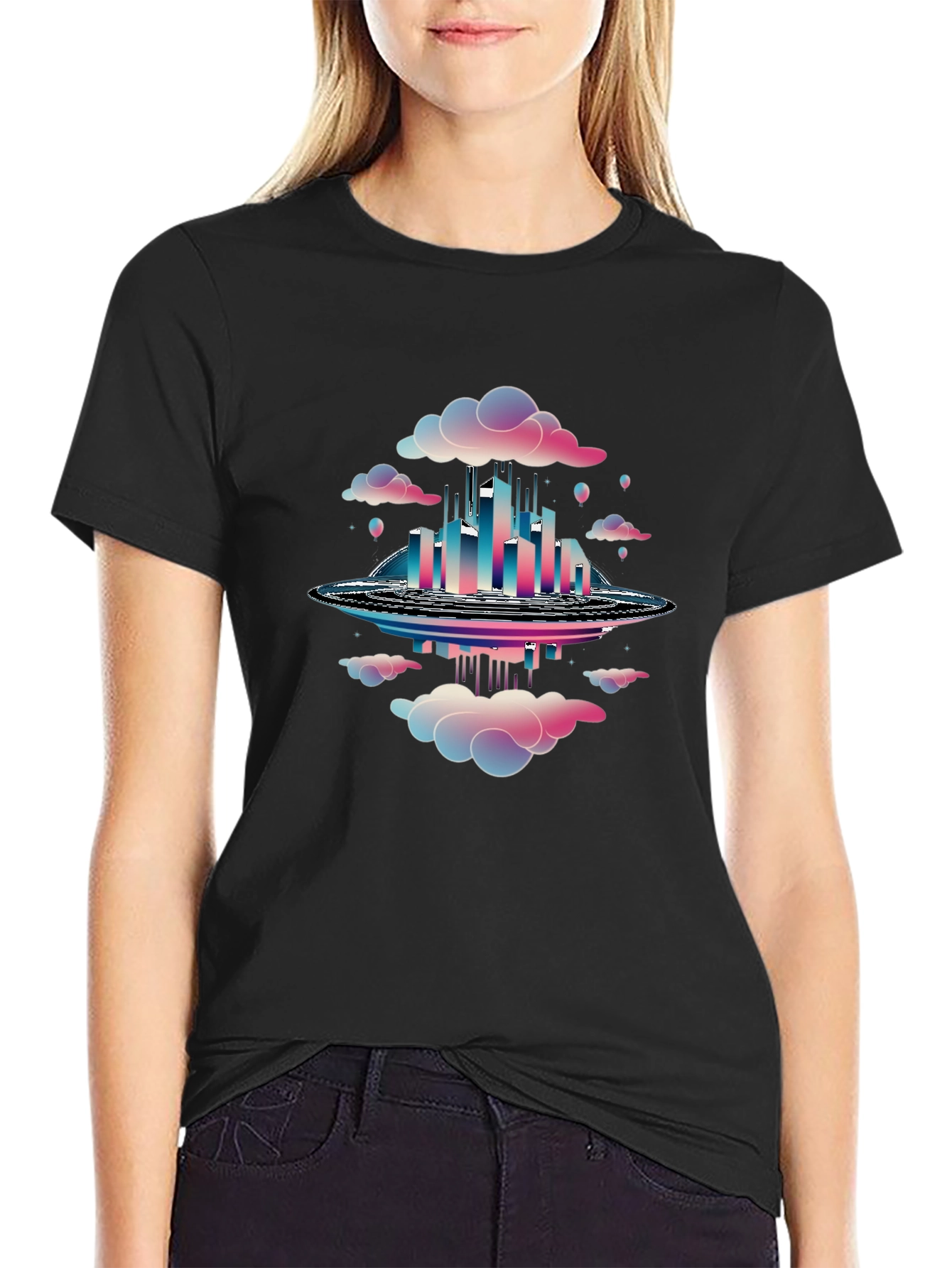 Cloud City Graphic Tee - Black