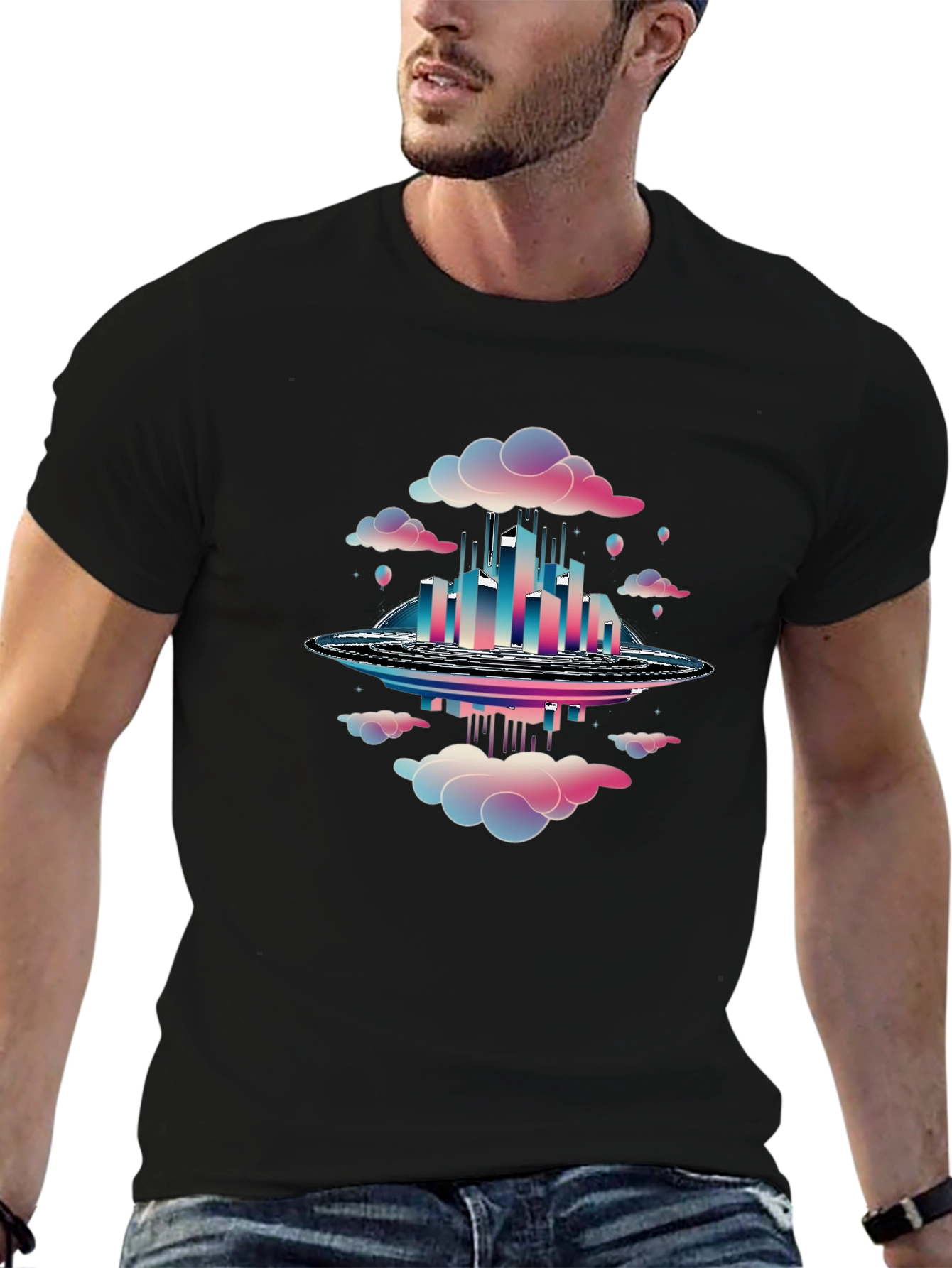 Cloud City Graphic Tee - Black