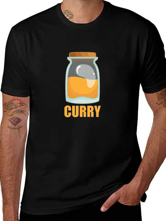 Curry Jar Graphic T-Shirt - Unique Foodie Tee