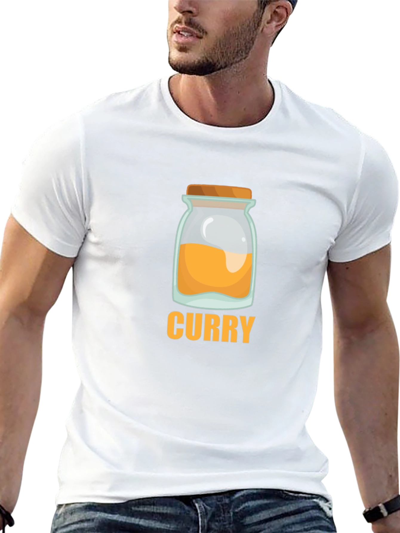 Curry Jar Graphic T-Shirt - Unique Foodie Tee