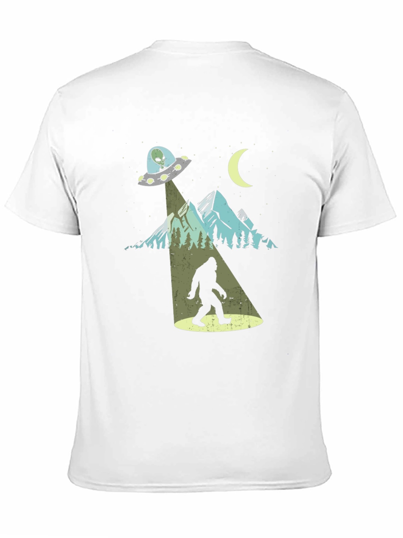 UFO Bigfoot T-Shirt - Alien Abduction Tee