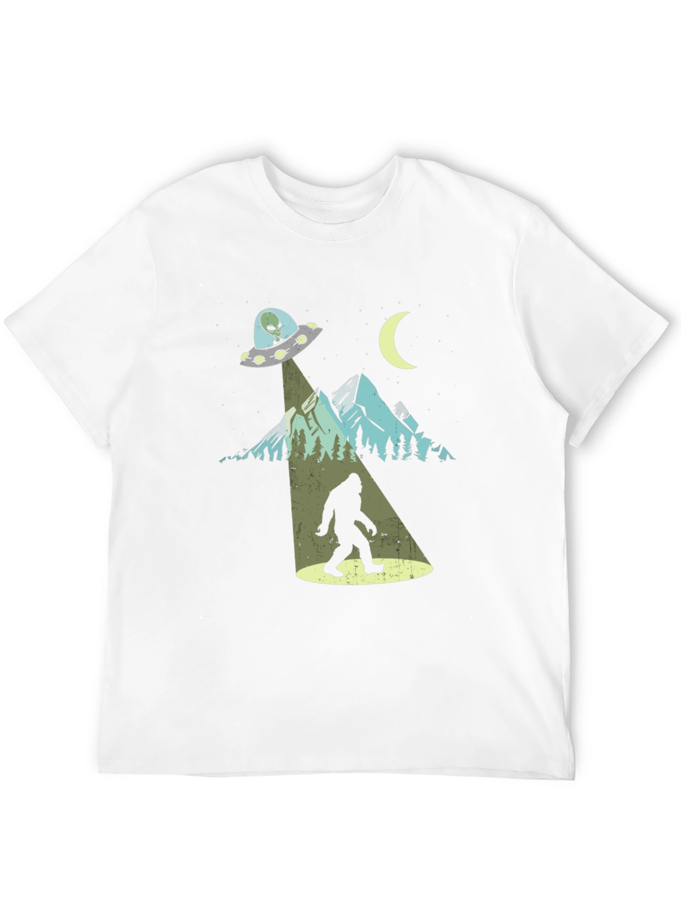 UFO Bigfoot T-Shirt - Alien Abduction Tee