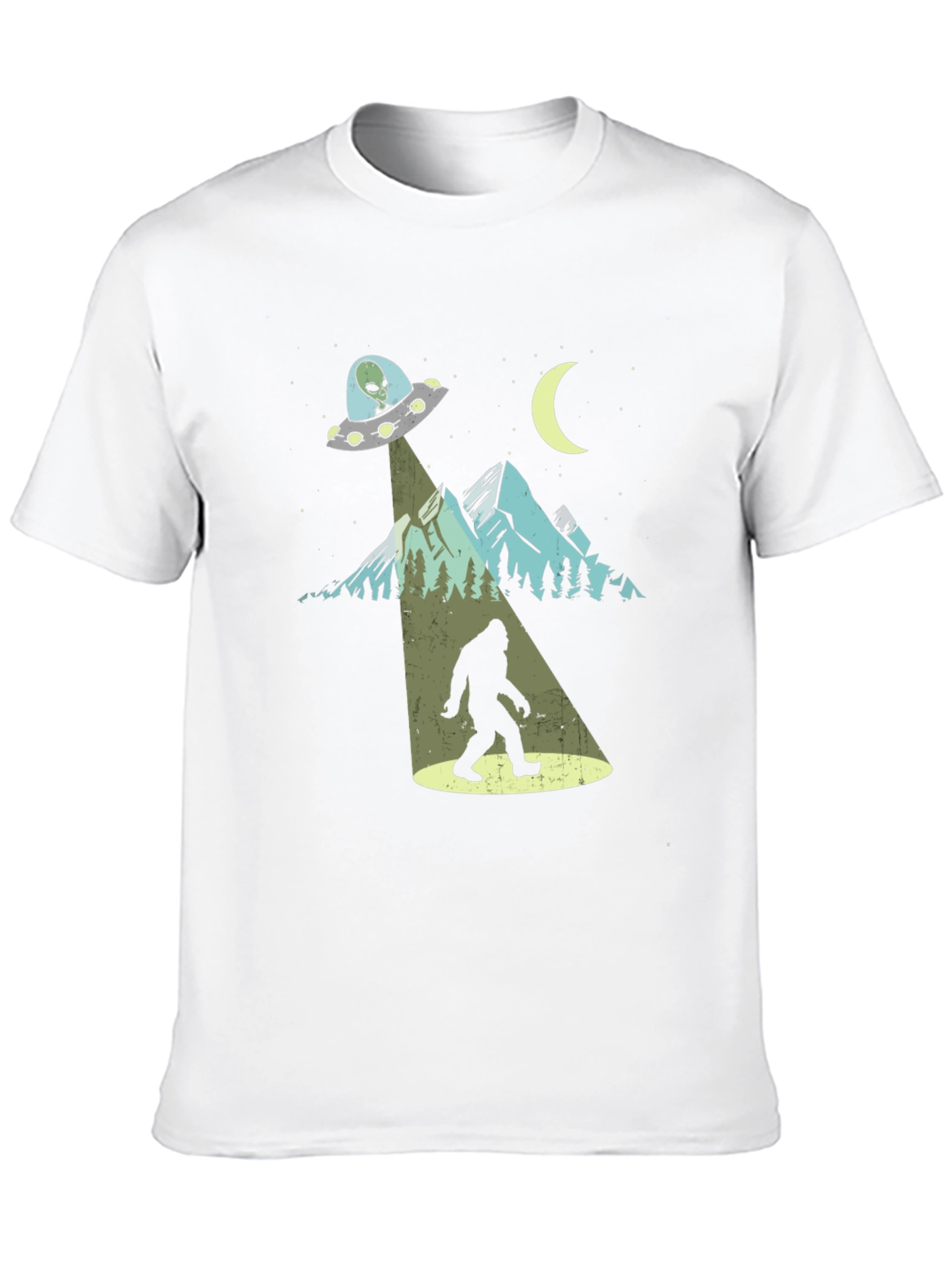 UFO Bigfoot T-Shirt - Alien Abduction Tee