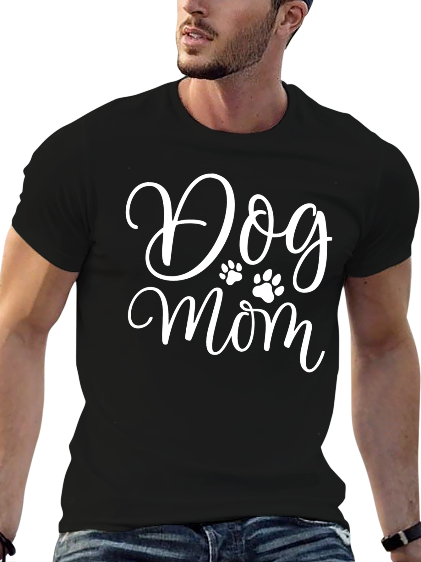 Dog Mom Black T-Shirt