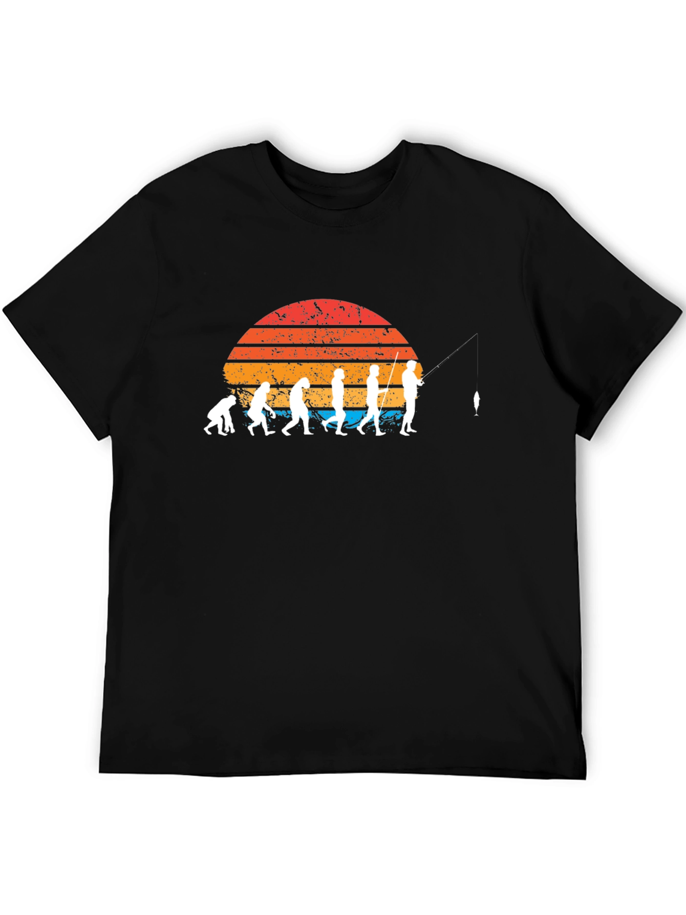 Evolution of Fishing T-Shirt - Retro Style