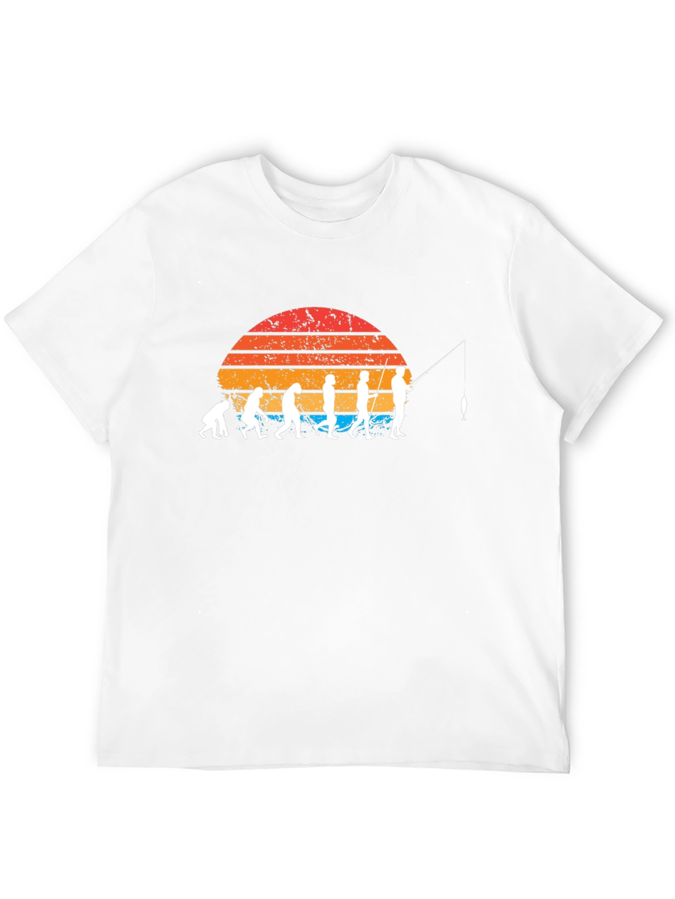 Evolution of Fishing T-Shirt - Retro Style