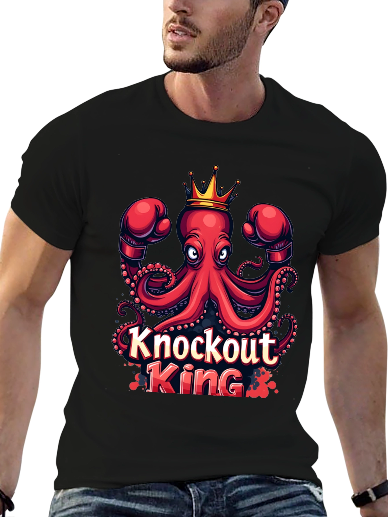 Knockout King Octopus Graphic Tee