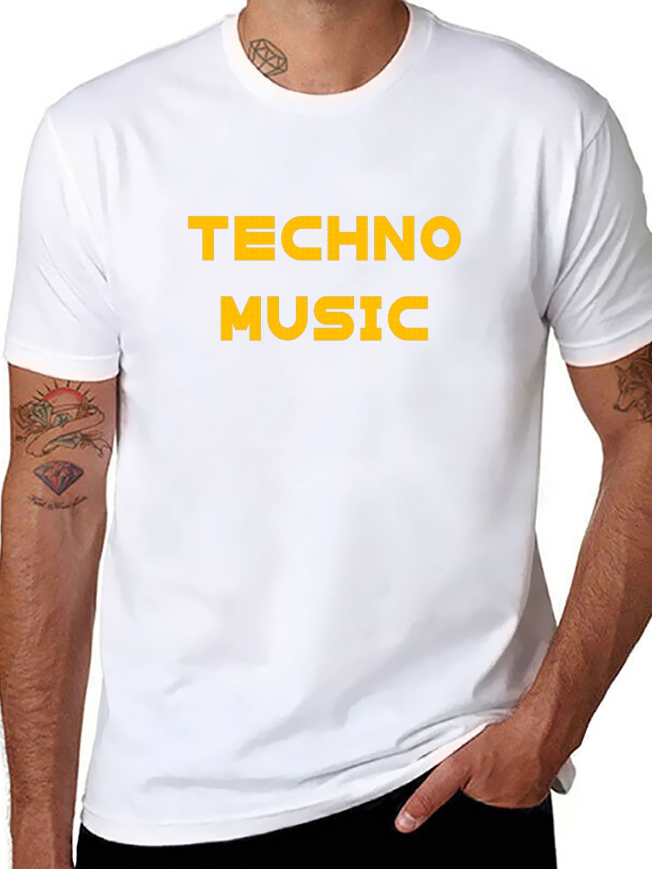 Techno Music Graphic T-Shirt - Black