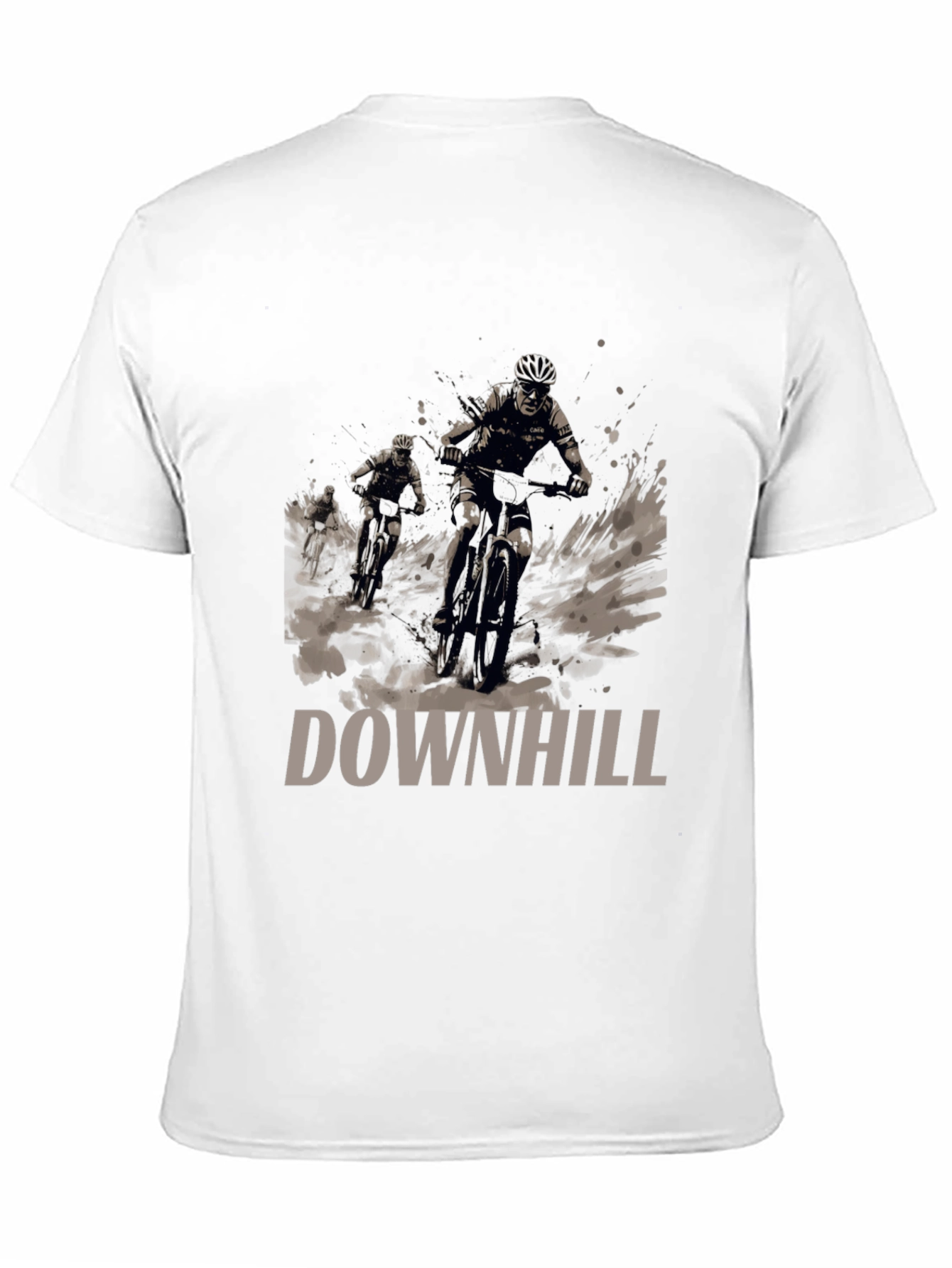 Downhill Mountain Biking Graphic Tee - Black