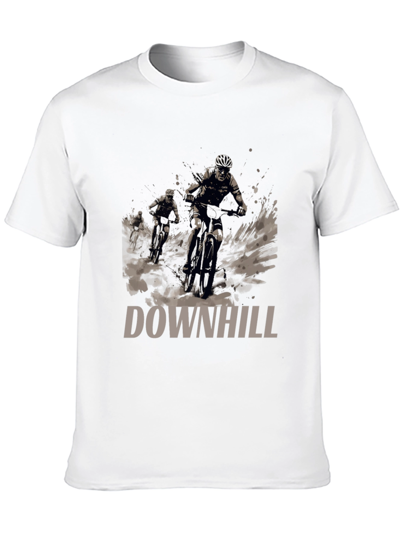 Downhill Mountain Biking Graphic Tee - Black
