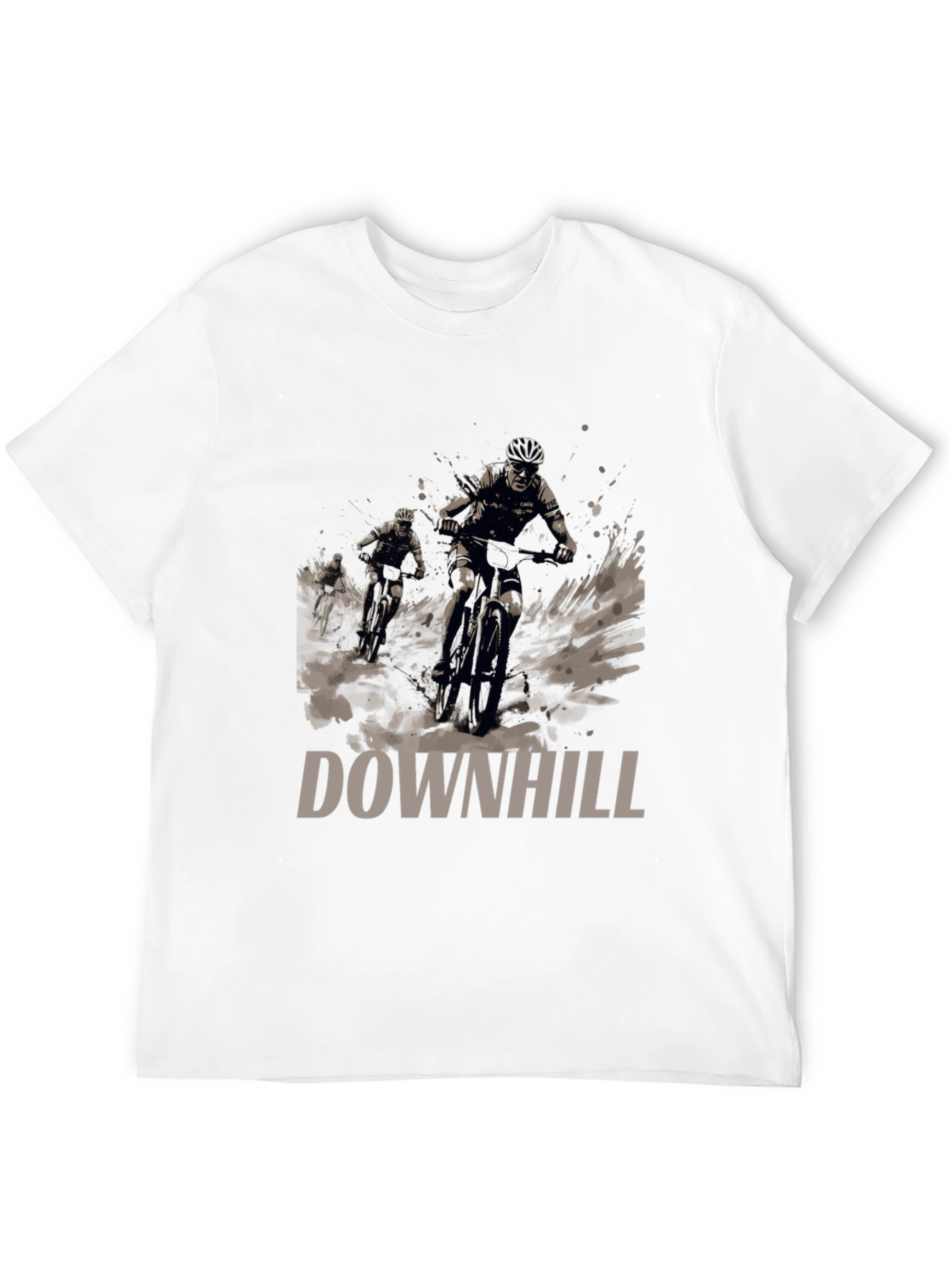 Downhill Mountain Biking Graphic Tee - Black