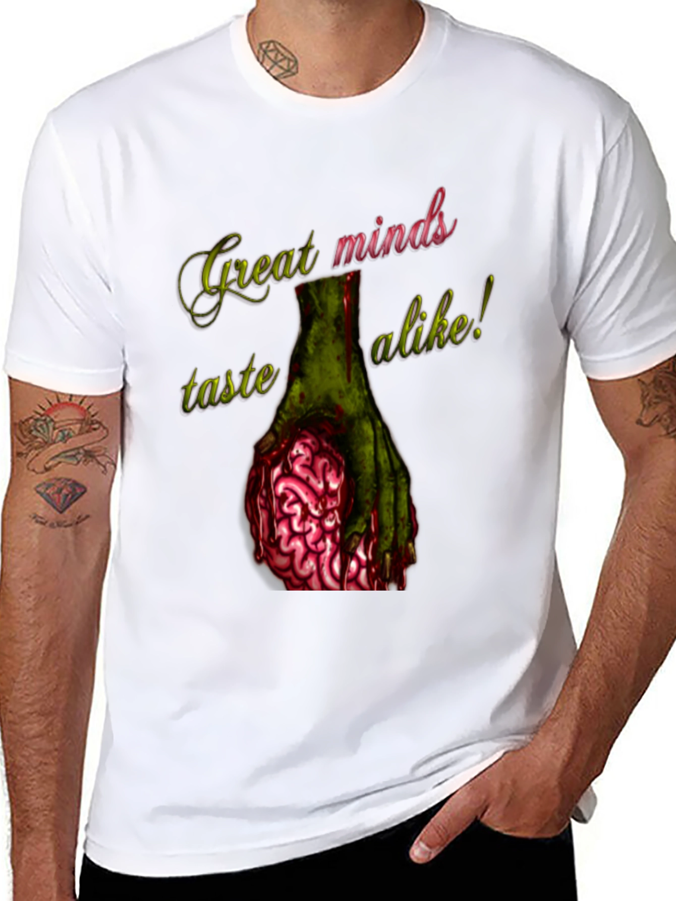 Zombie Brain T-Shirt - Great Minds Taste Alike
