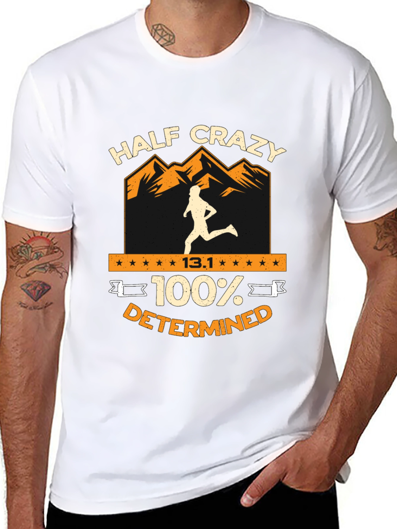 Half Crazy Marathoner Graphic Tee