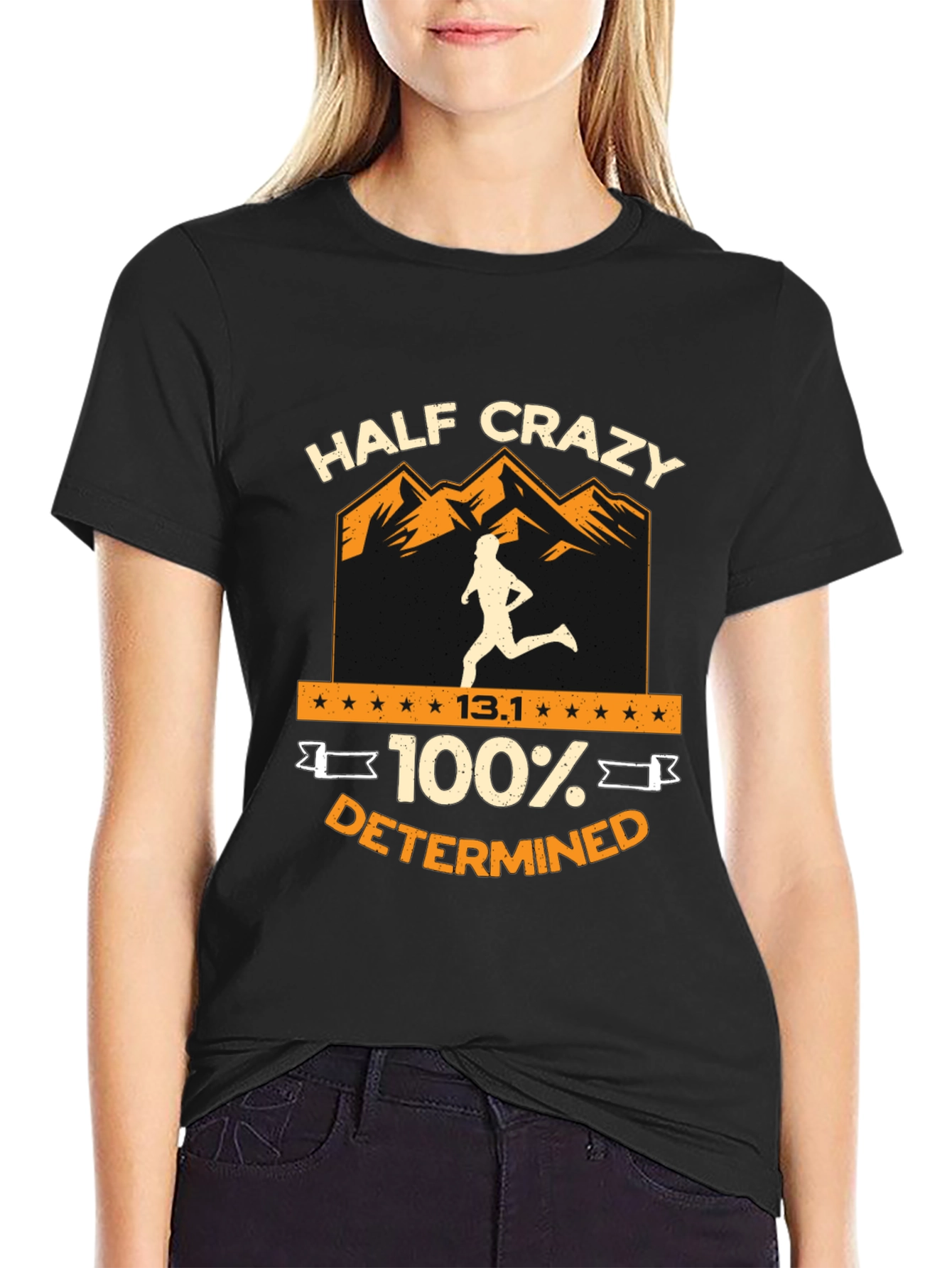 Half Crazy Marathoner Graphic Tee