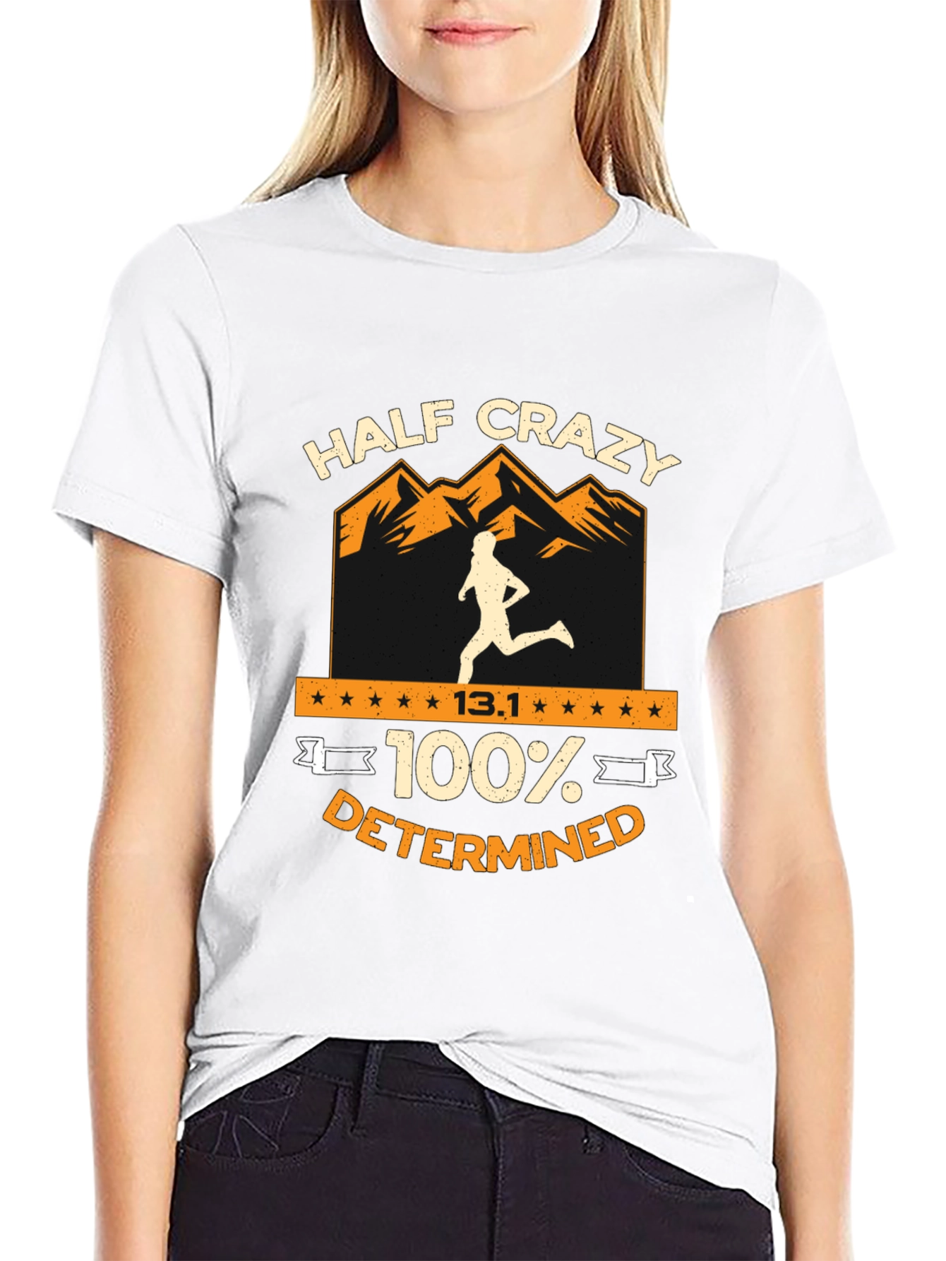 Half Crazy Marathoner Graphic Tee