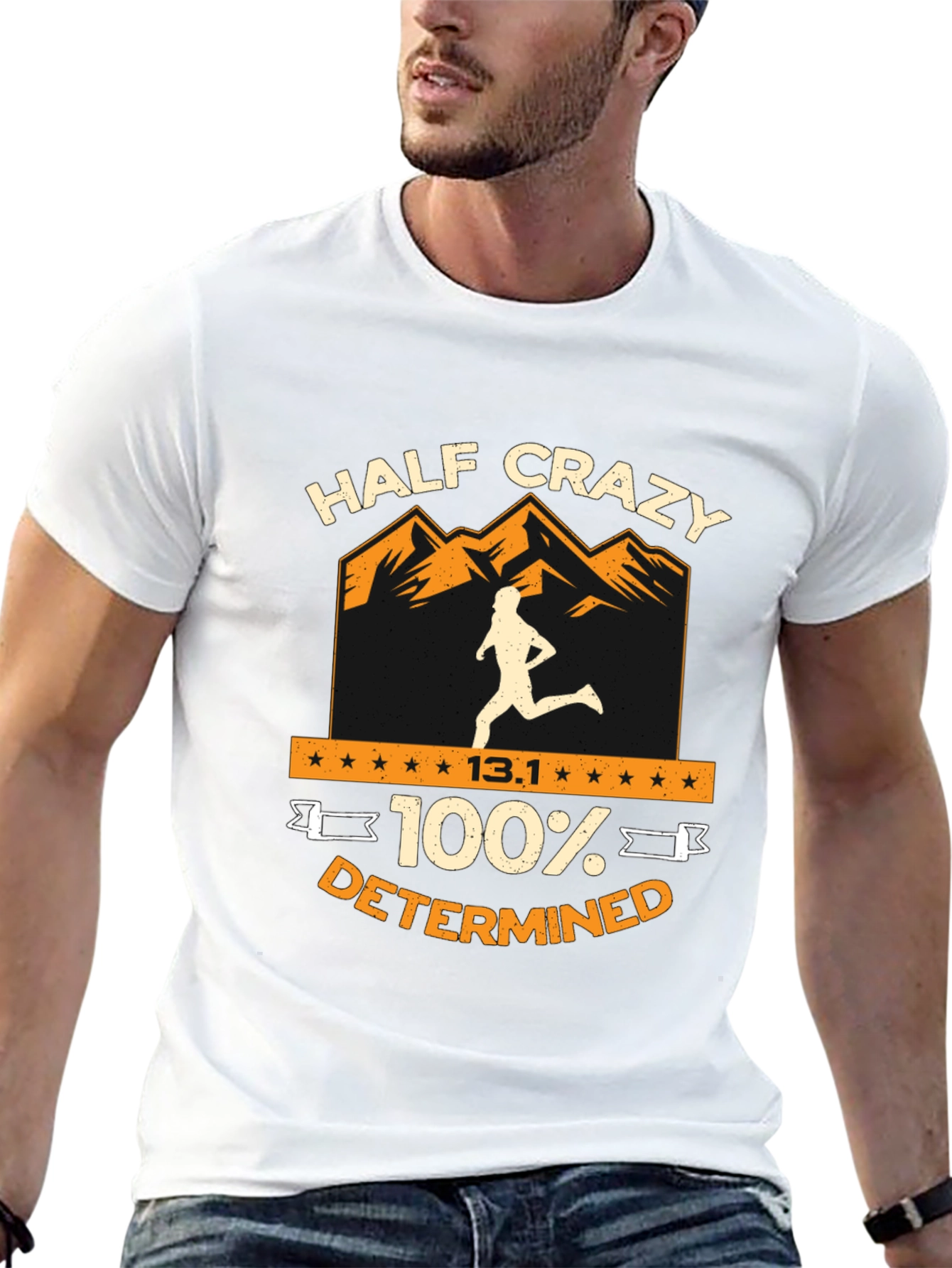 Half Crazy Marathoner Graphic Tee