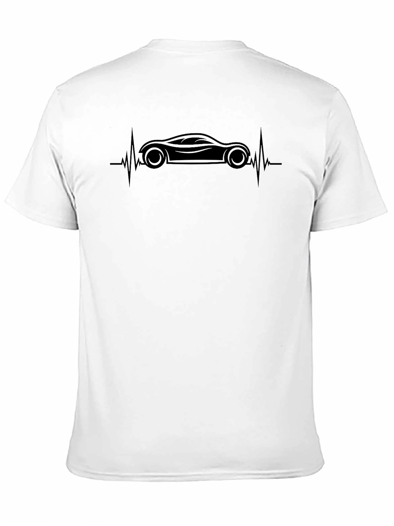 Car Heartbeat T-Shirt - Black Cotton Tee
