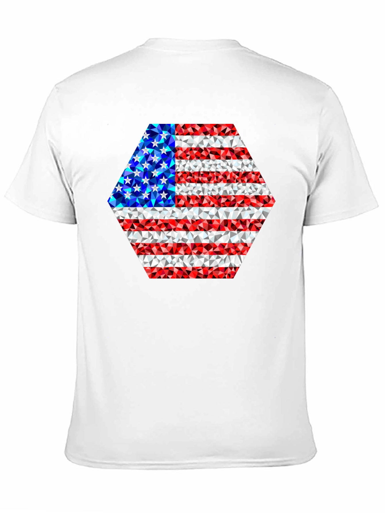 American Flag Geometric Design T-Shirt