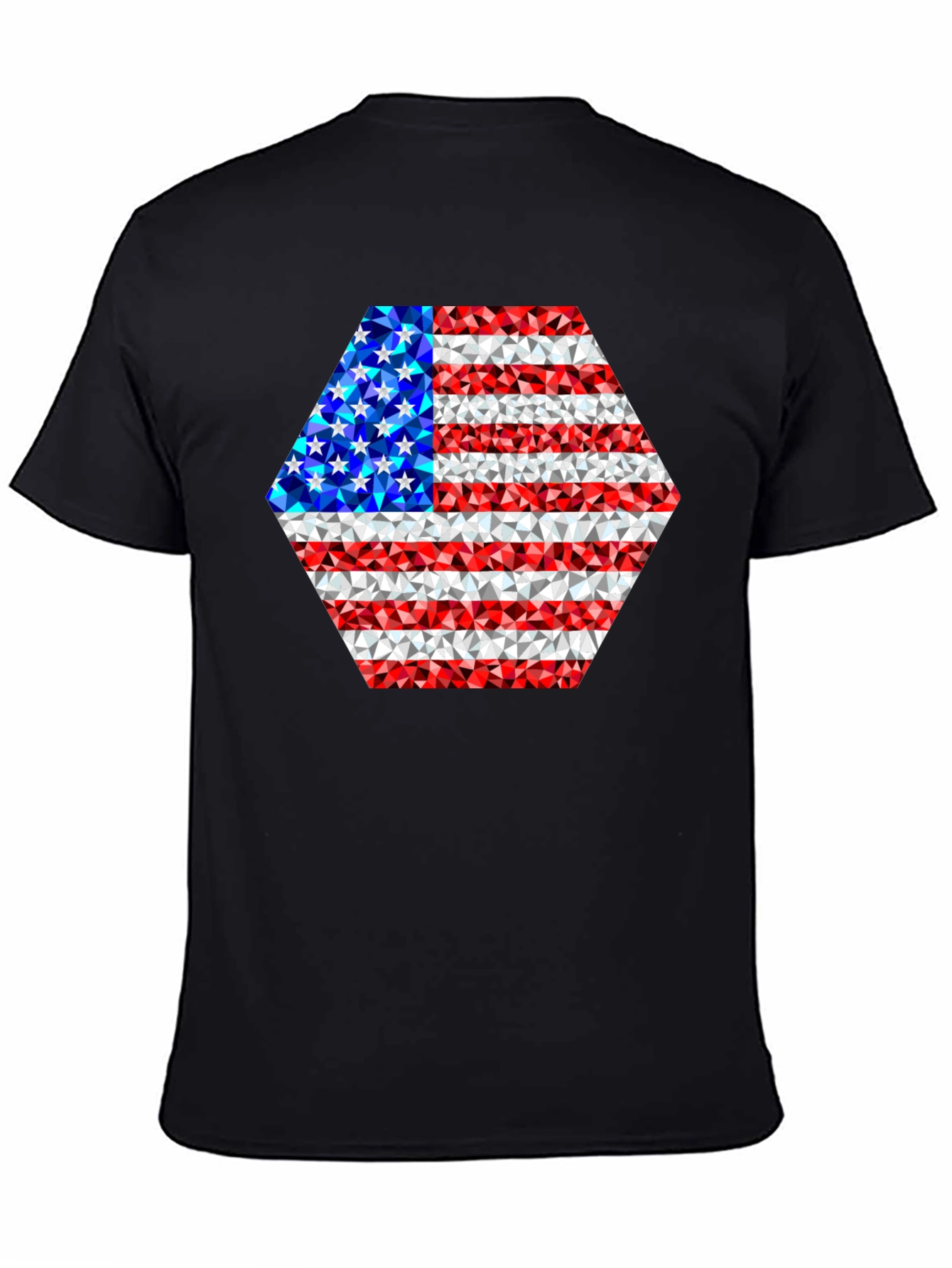 American Flag Geometric Design T-Shirt
