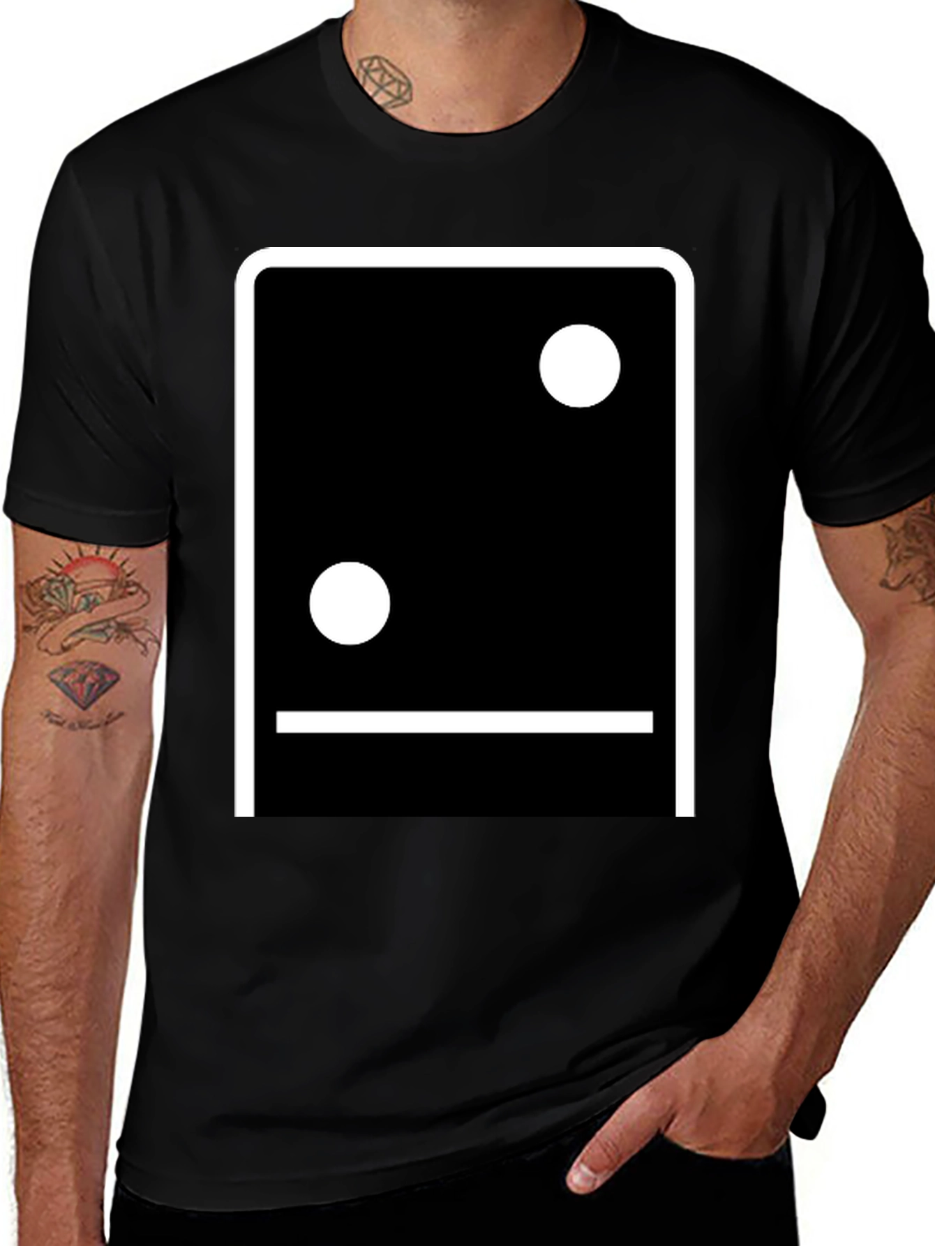 Minimalist Domino Inspired Graphic T-Shirt