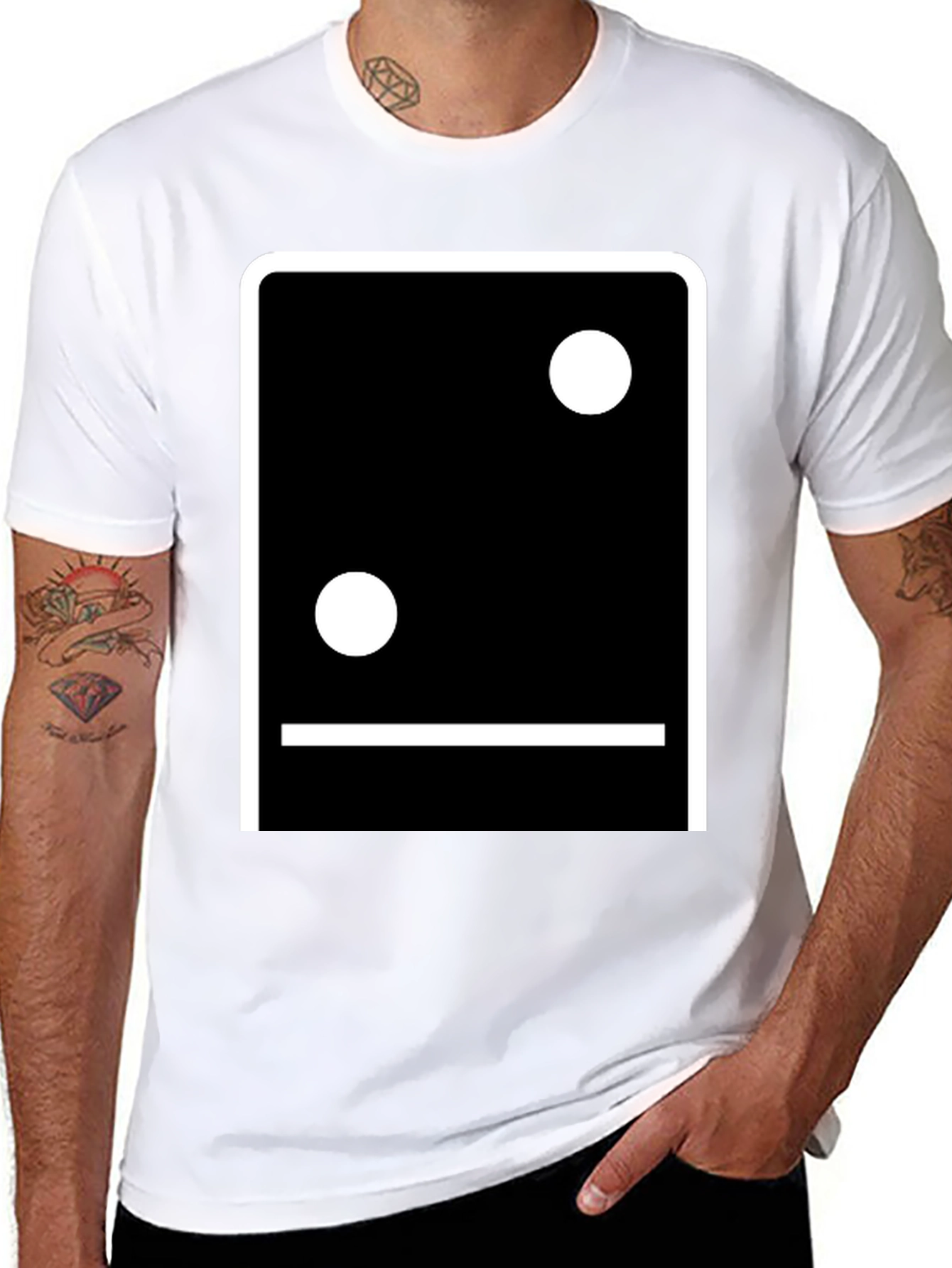 Minimalist Domino Inspired Graphic T-Shirt