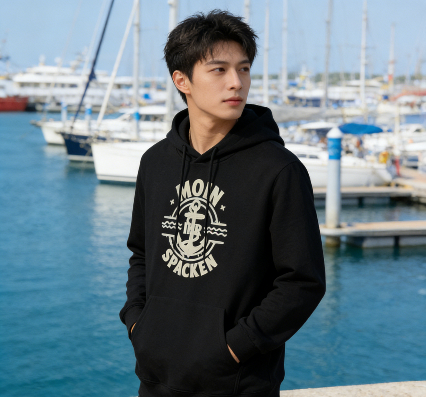 Nautical Anchor "Mown Spacken" Hoodie