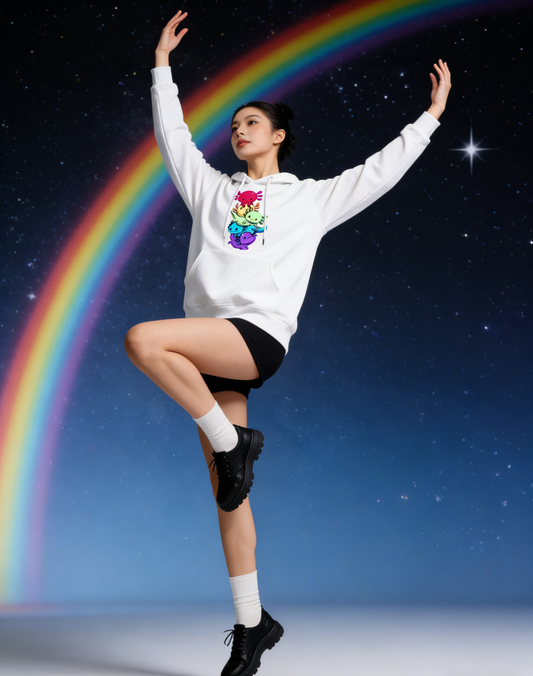 Pastel Stacked Monsters Hoodie