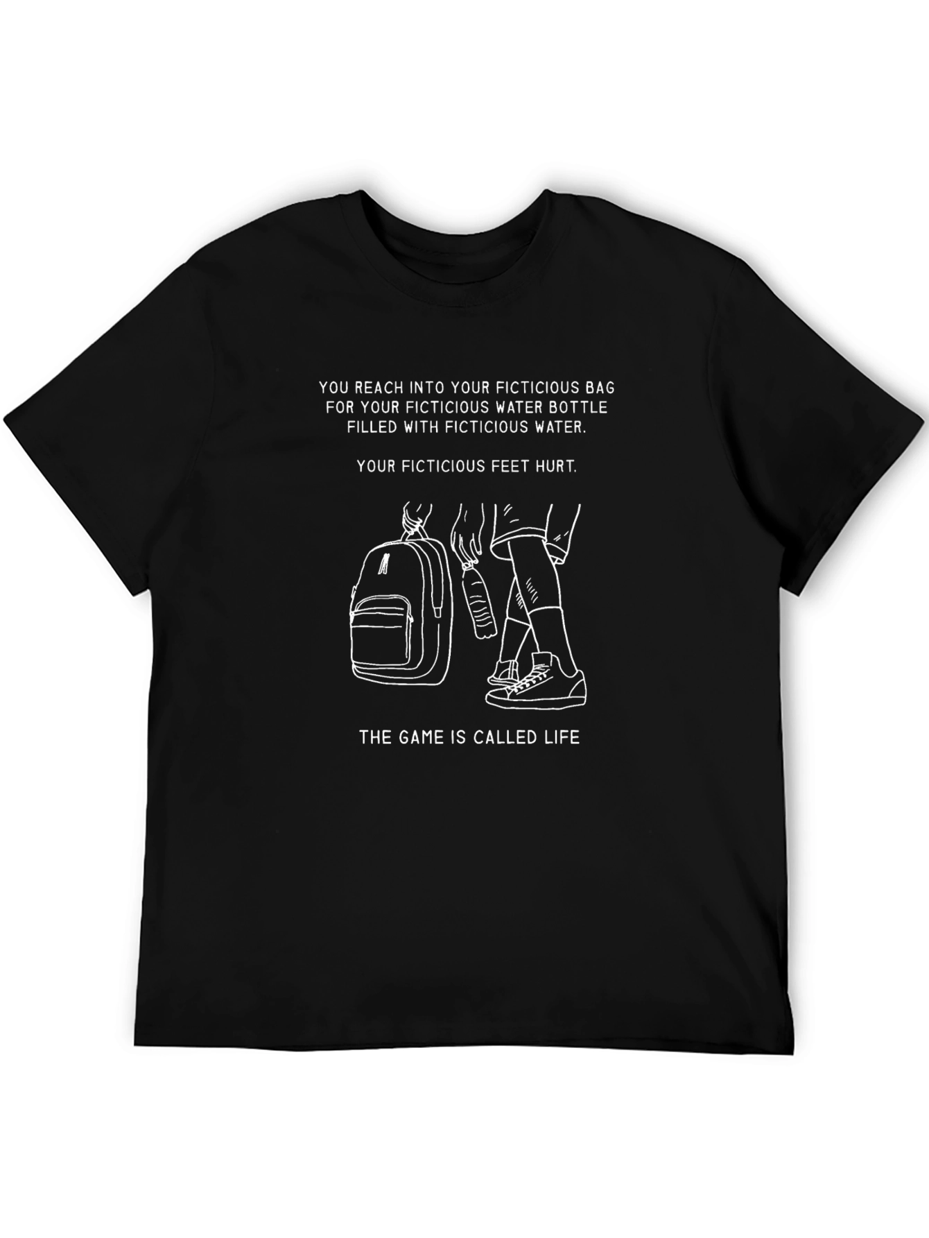 Fictitious Life T-Shirt - Backpack Water Bottle Design