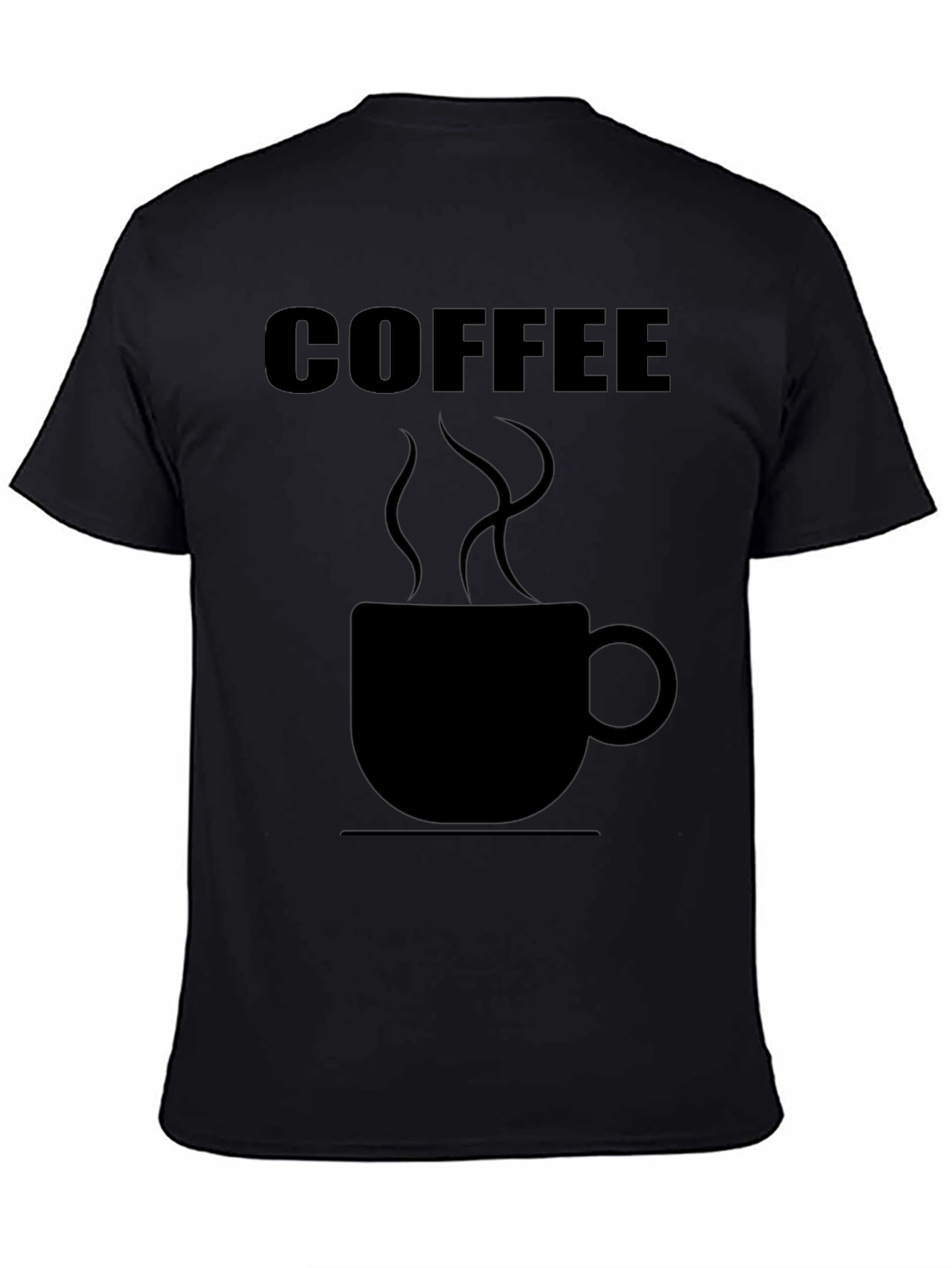 Coffee Graphic Tee - Black Cotton Shirt