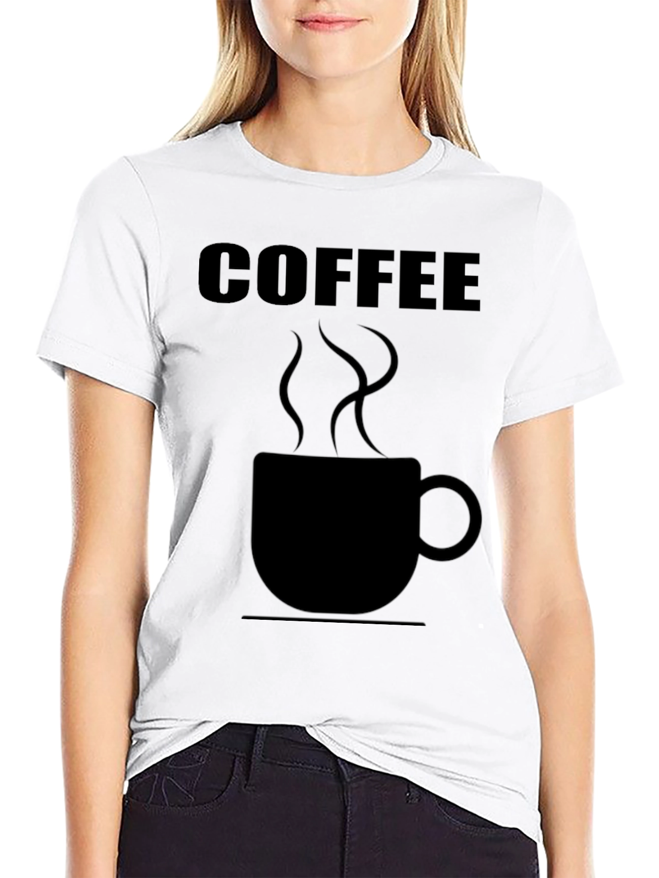 Coffee Graphic Tee - Black Cotton Shirt