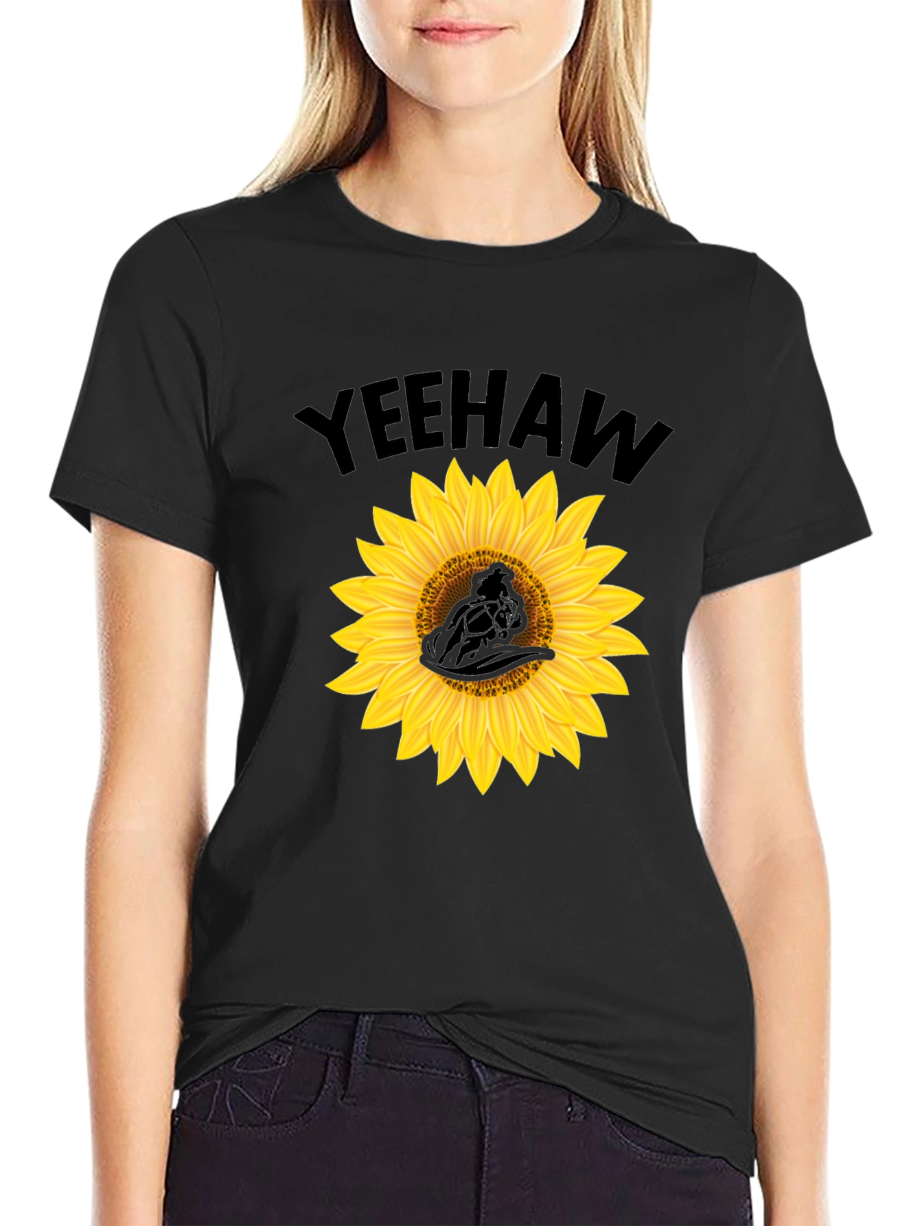 Yeehaw Sunflower Graphic Tee - Western Style Comfort