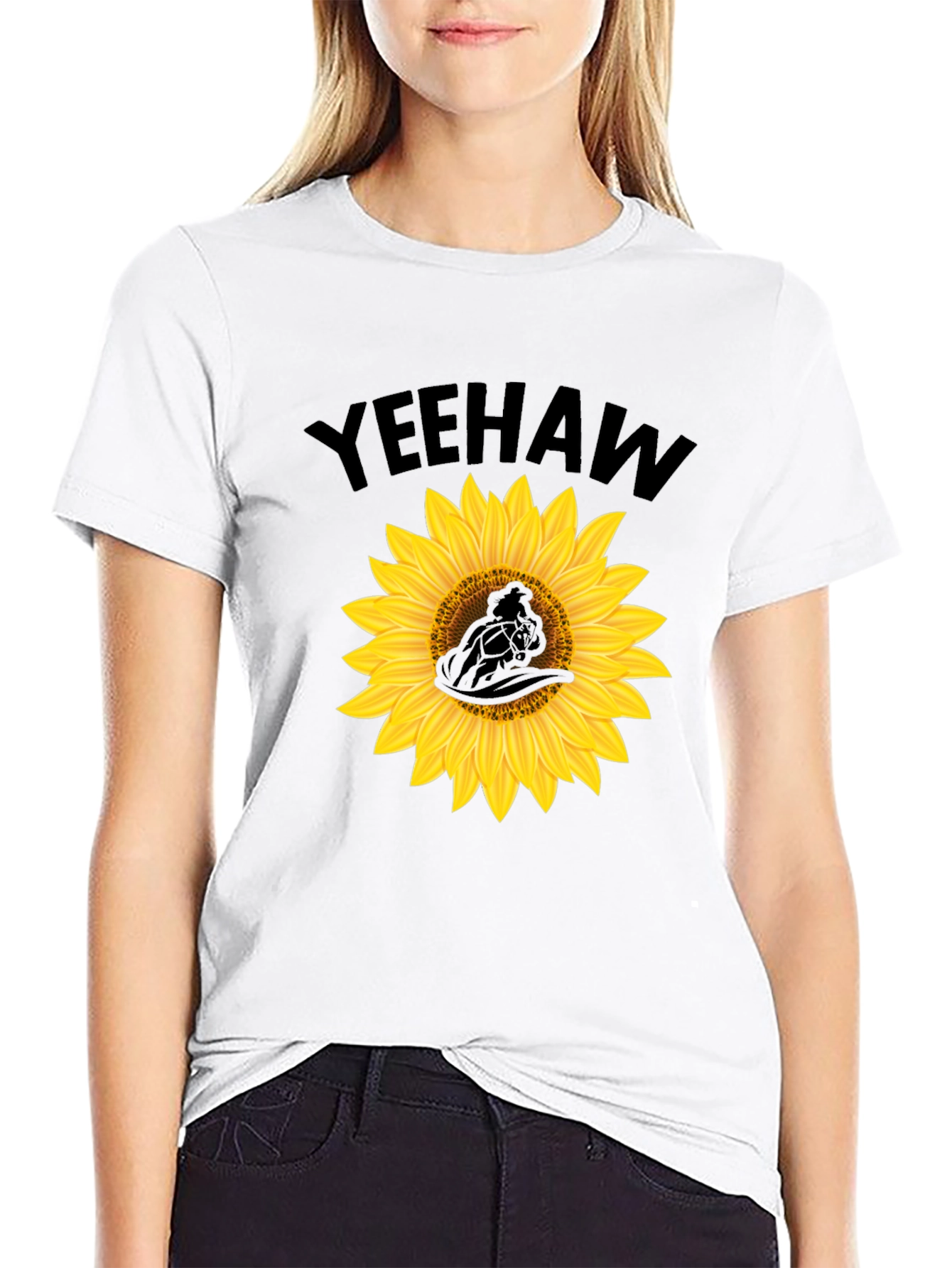 Yeehaw Sunflower Graphic Tee - Western Style Comfort