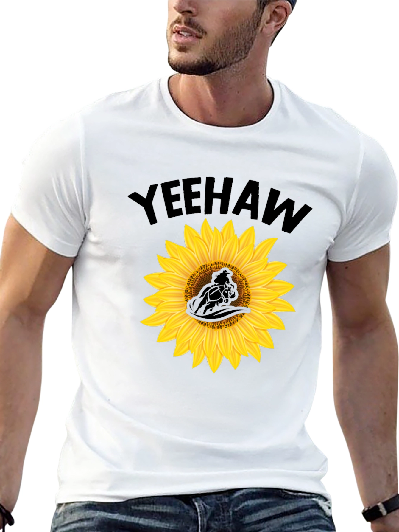 Yeehaw Sunflower Graphic Tee - Western Style Comfort