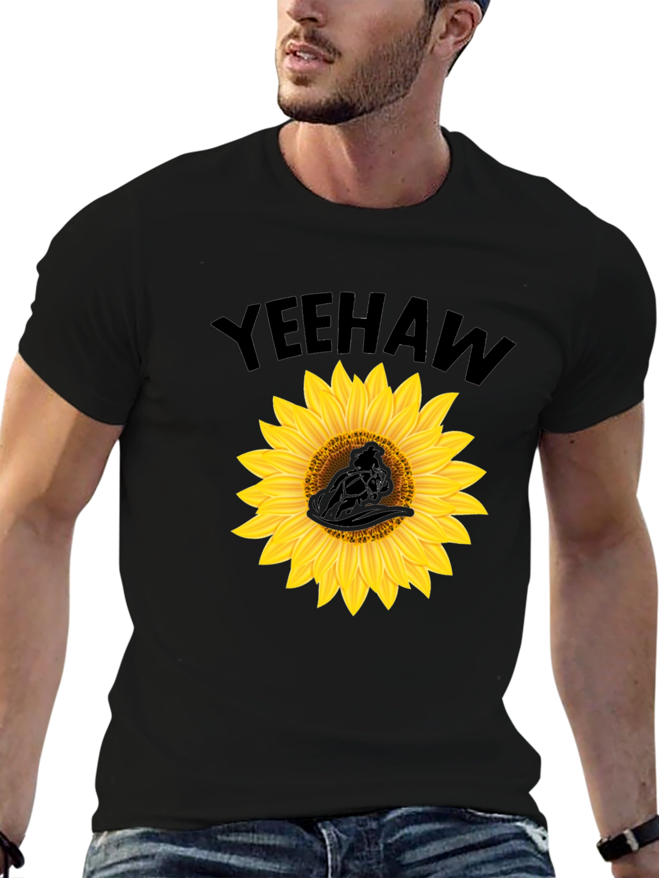 Yeehaw Sunflower Graphic Tee - Western Style Comfort